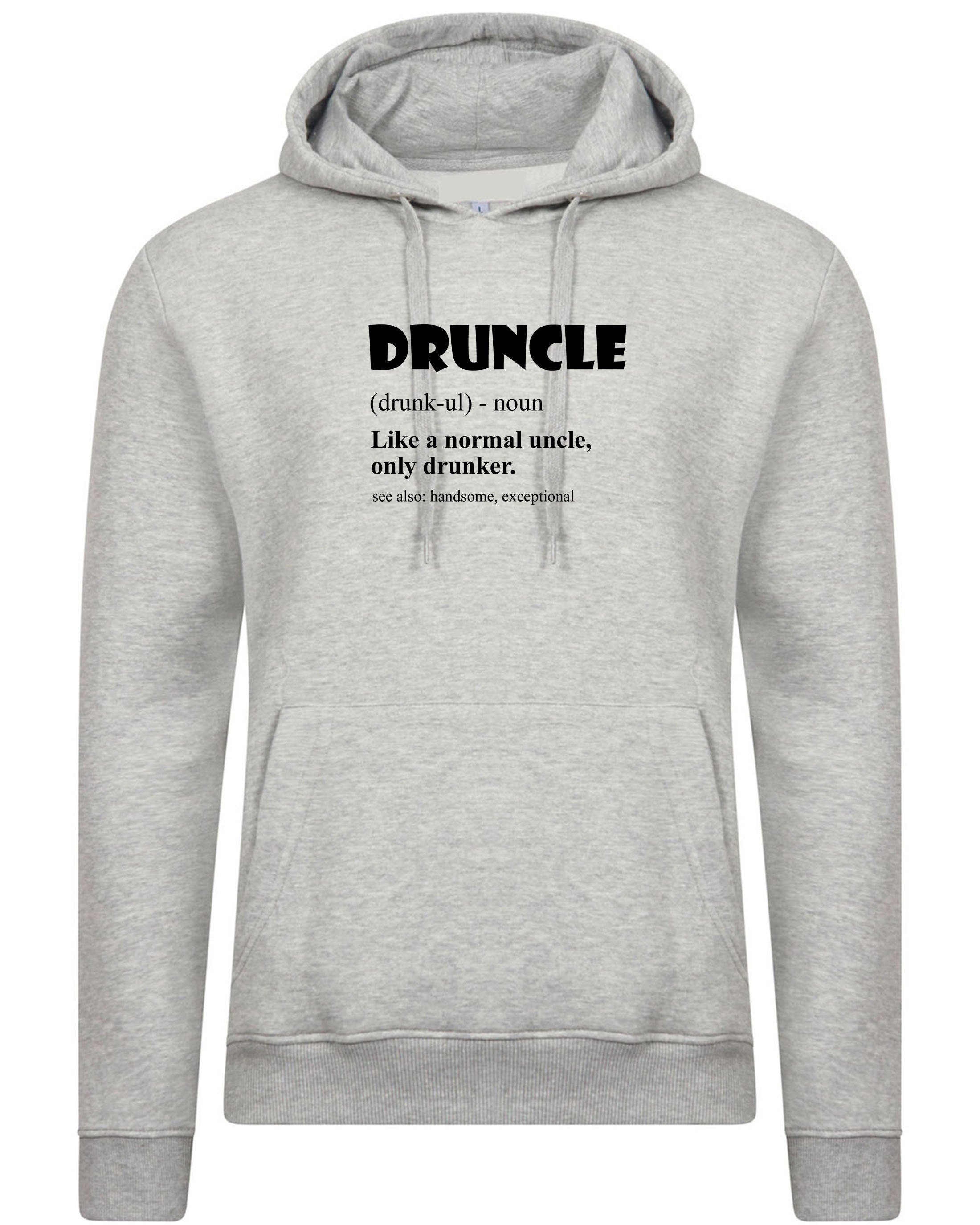 Druncle drunk uncle funny mens hoodie hoody hood hooded gift for uncle wine lover vodka whisky beer lover birthday present for uncles