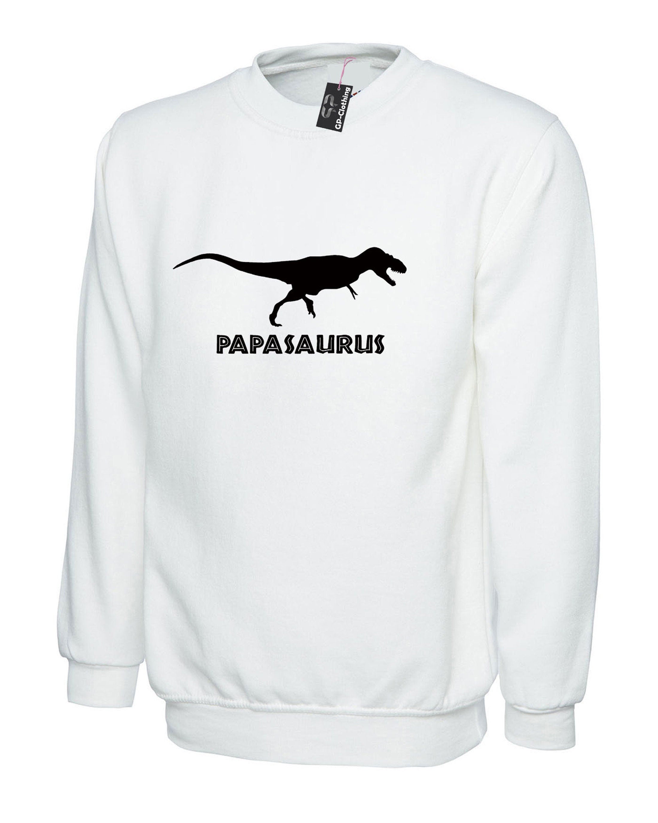 Papasaurs funny dinosaur sweatshirt jumper sweater shirt gift for papa daddy dad grandad father's day christmas birthday present