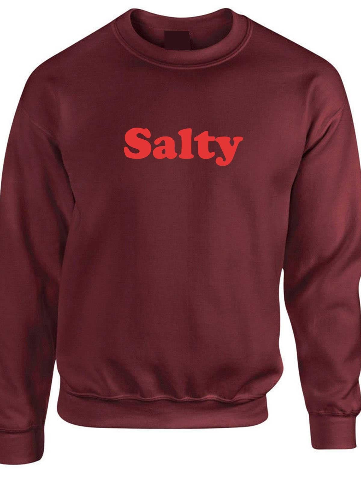 Salty womens ladies funny sweatshirt jumper sweater shirt birthday christmas gift top slogan swimming sea