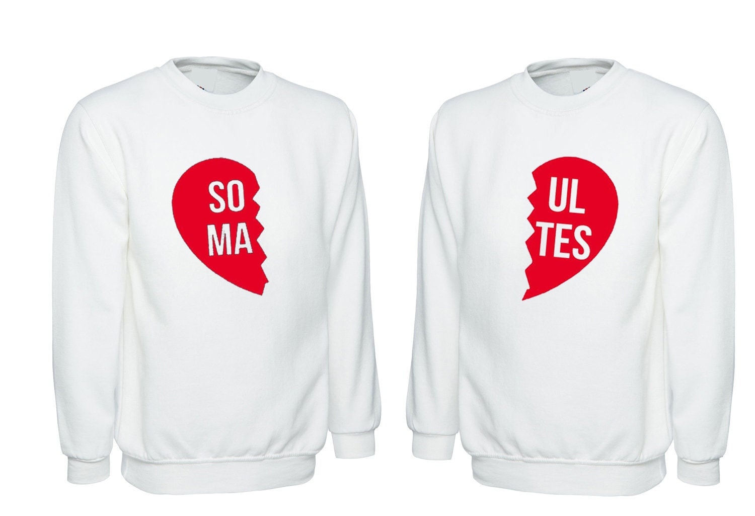 Funny couple matching sweatshirt jumper sweater shirt soul mates valentines gift engagement marriage married present slogan joke