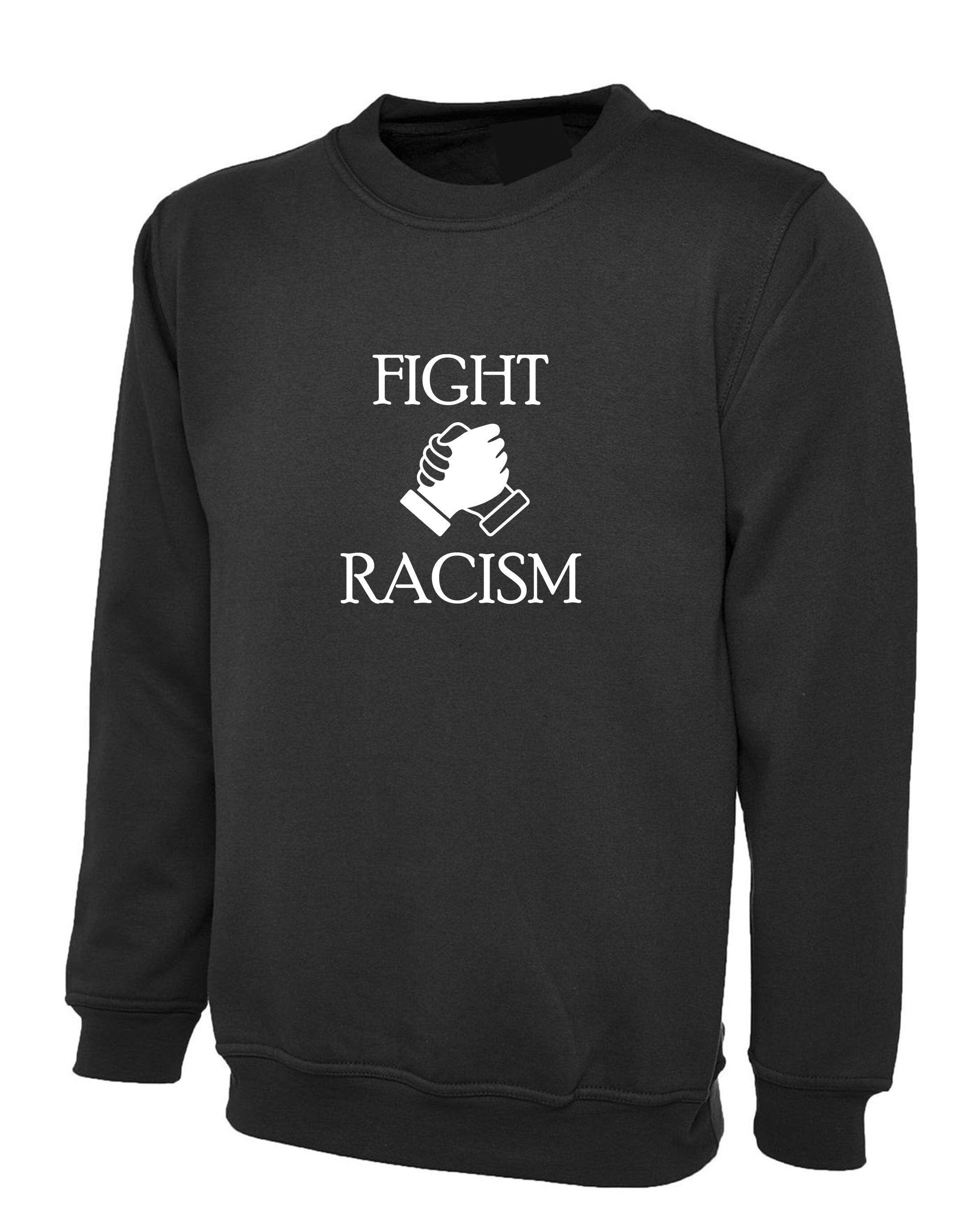 Black lives fight racism sweatshirt jumper sweater shirt for adults support equality racial equality say no to discrimination racism unisex