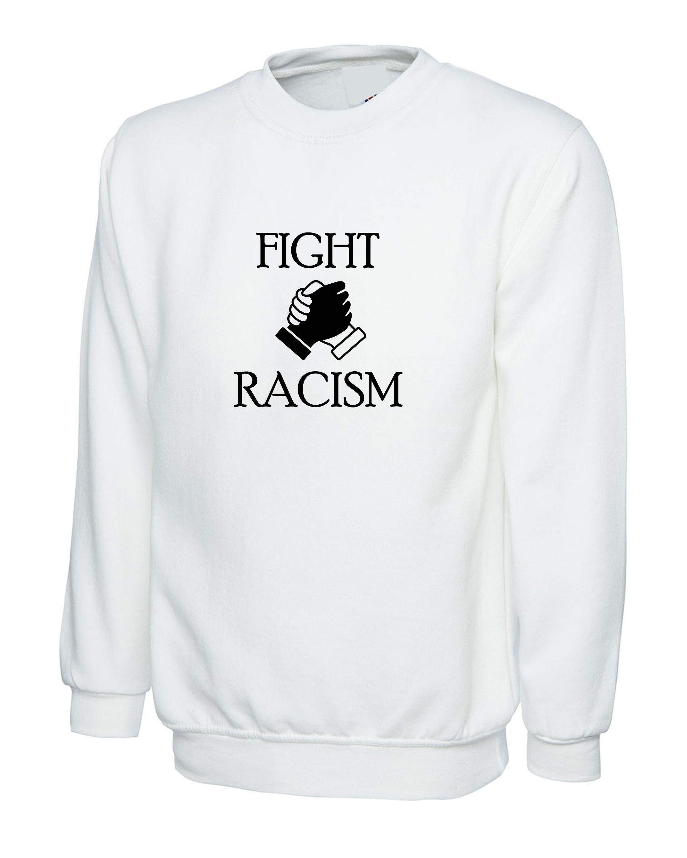 Black lives fight racism sweatshirt jumper sweater shirt for adults support equality racial equality say no to discrimination racism unisex