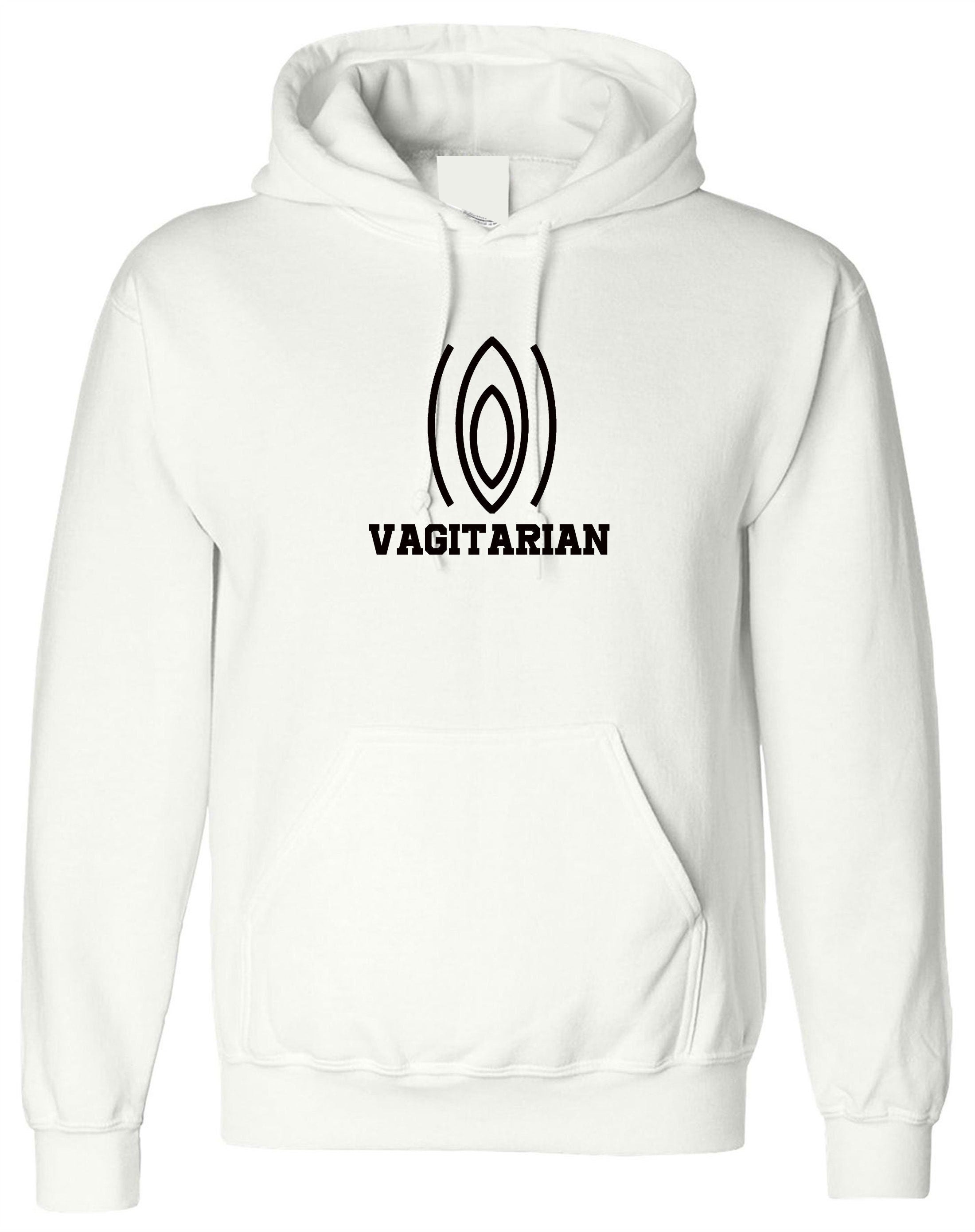 Vagitarian hoodie hoody hood hooded top funny vegan anti animal plant bases gift for vegetable naught humor unisex present