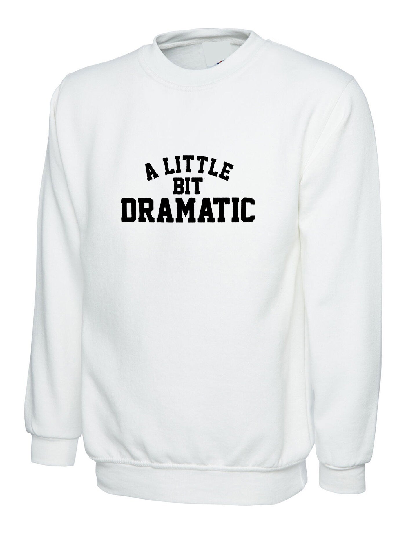 A little bit dramatic mean sweatshirt jumper sweater shirt top fashion tumblr drama queen king gift womens ladies party birthday