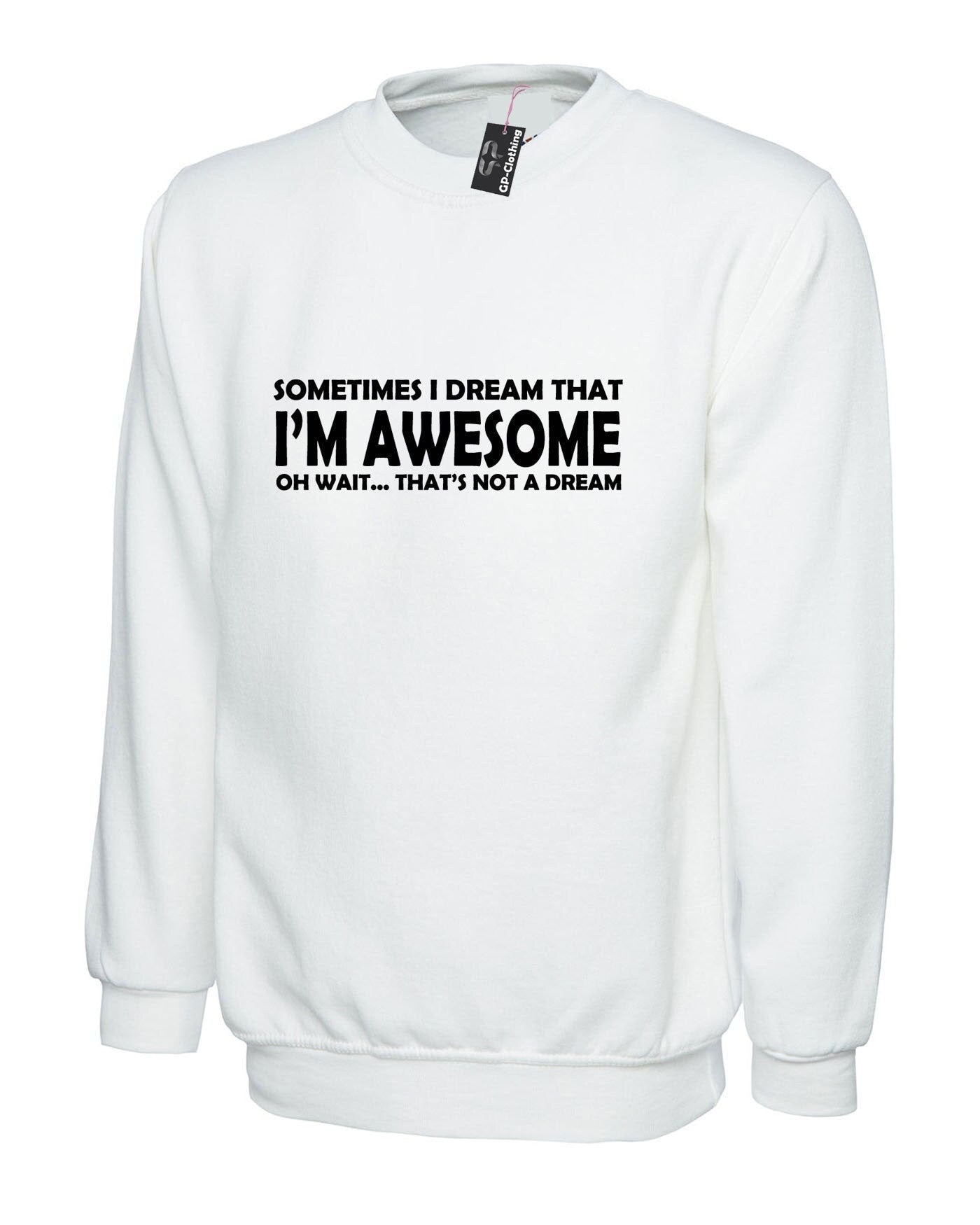 Sometimes i dream i'm awesome oh wait that's not a dream funny mens womens sweatshirt jumper sweater shirt joke unisex birthday gift top