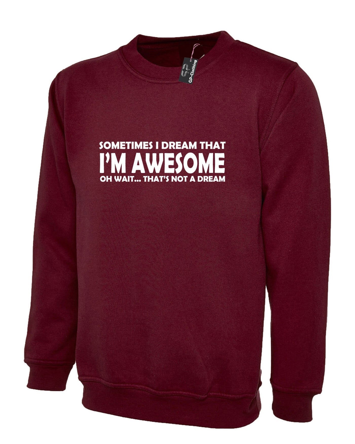 Sometimes i dream i'm awesome oh wait that's not a dream funny mens womens sweatshirt jumper sweater shirt joke unisex birthday gift top