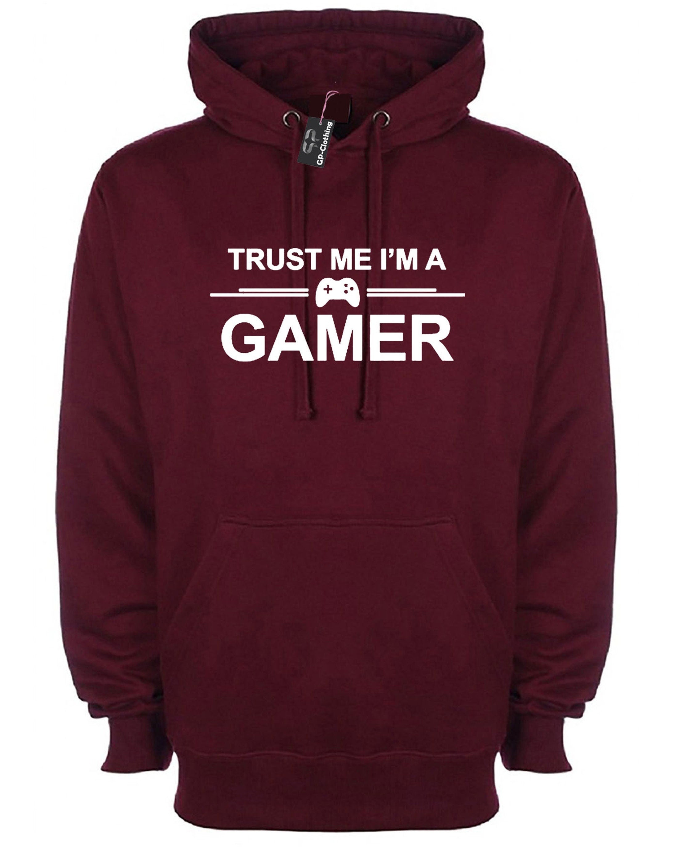 Trust me i'm a gamer hoodie hoody hood hooded gift for game lovers play station ps video games mens ladies birthday christmas gift