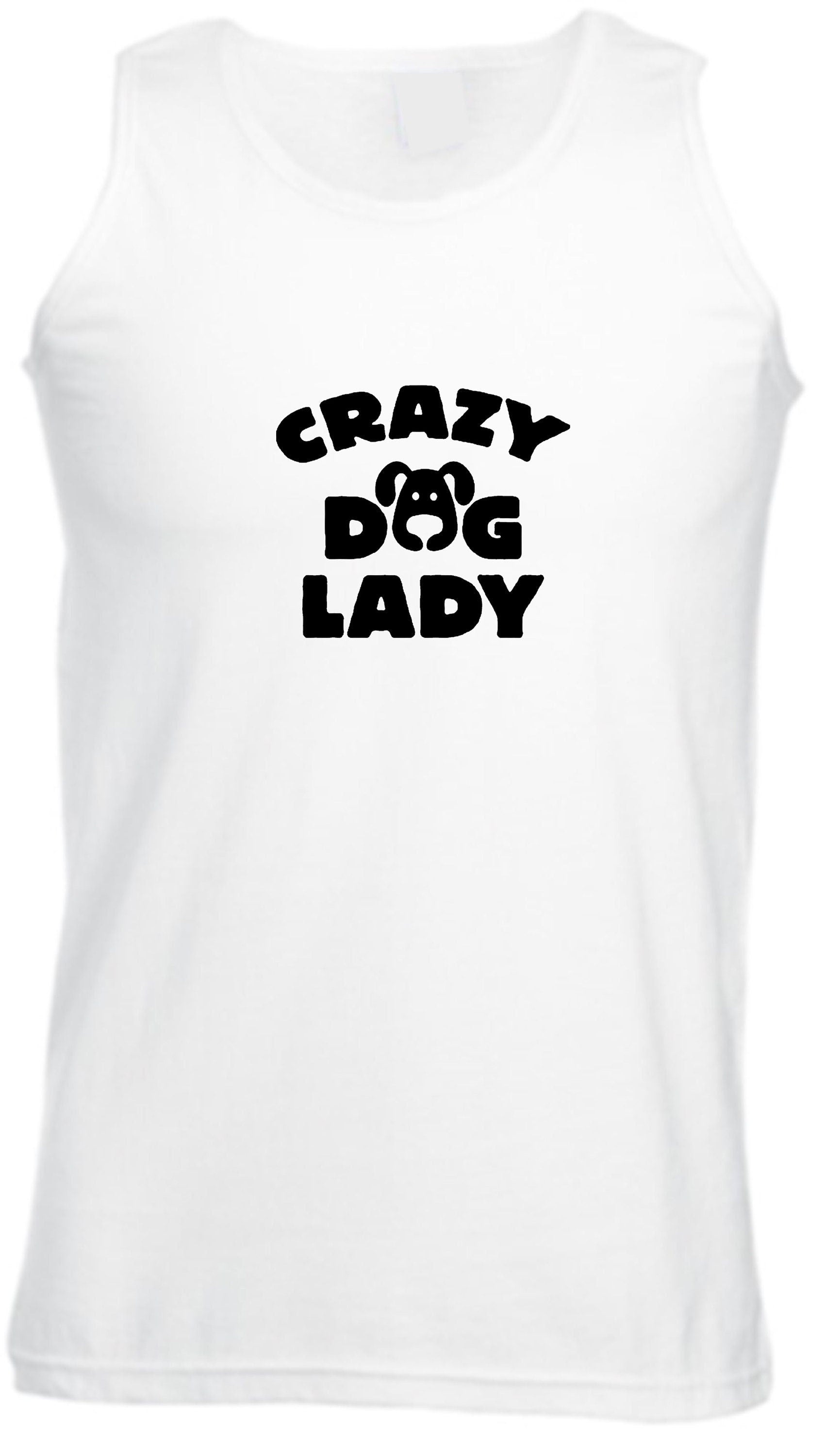 Crazy dog lady vest vests gym workout exercise jogging yoga funny top for womens ladies unisex gift for dog lovers birthday present xmas top