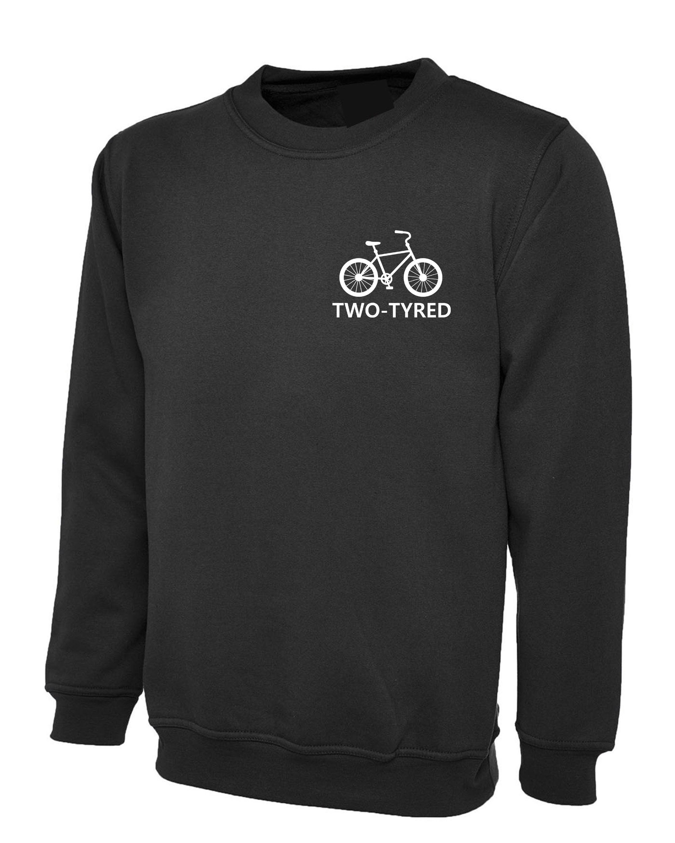 Two tyred sweatshirt jumper sweater shirt too tired gift for mother's day ladies unisex cycle cycling lover father's day christmas present