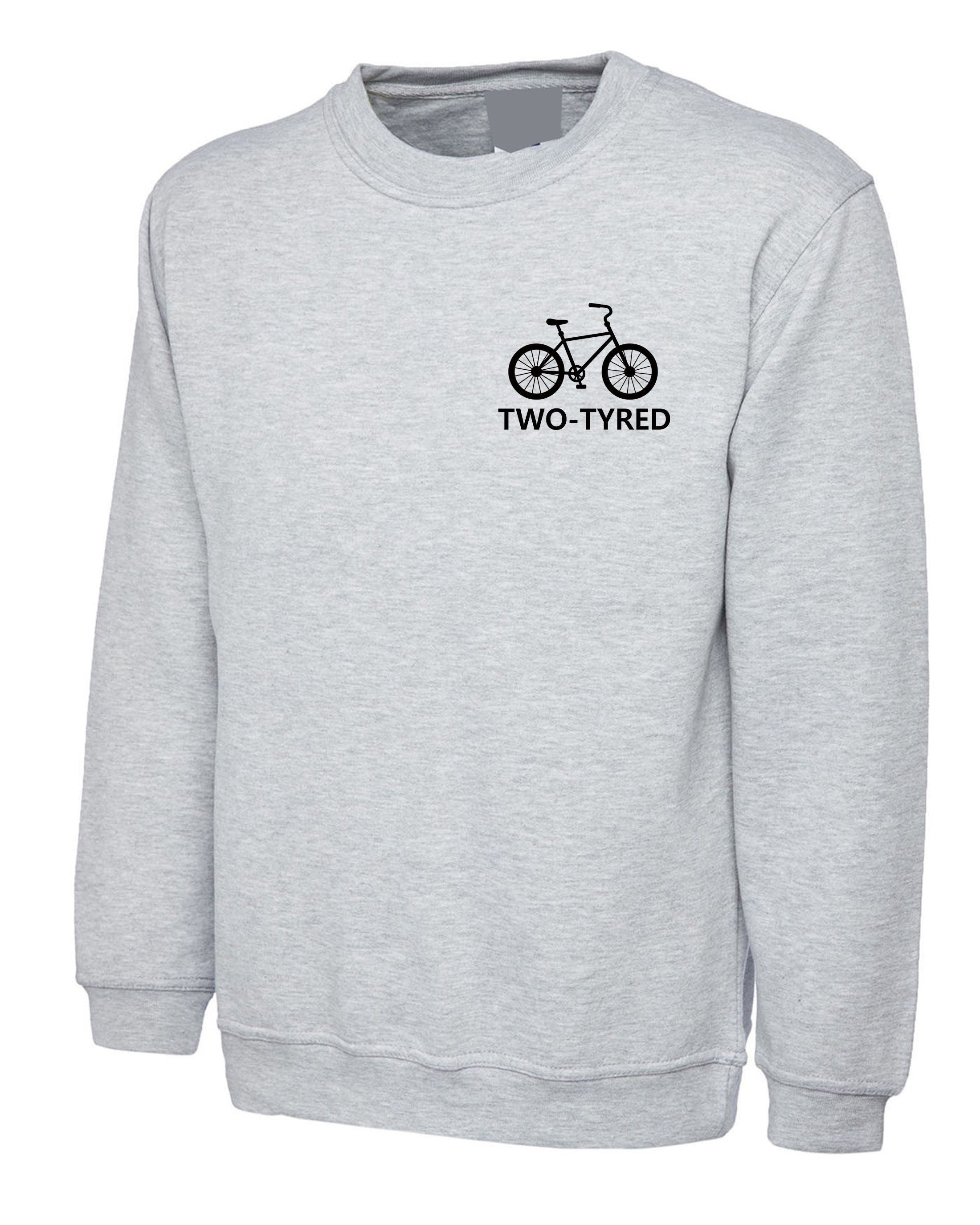 Two tyred sweatshirt jumper sweater shirt too tired gift for mother's day ladies unisex cycle cycling lover father's day christmas present