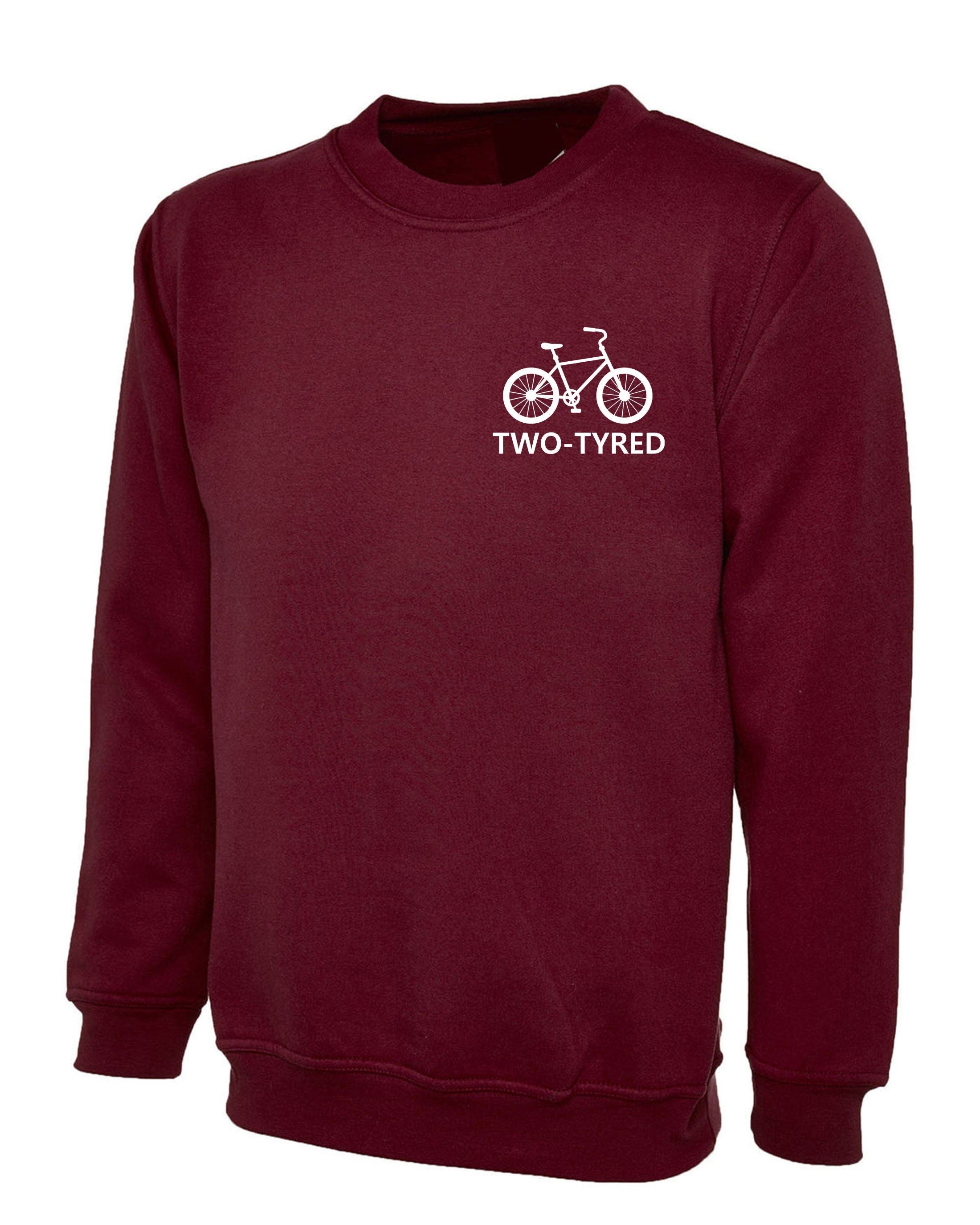 Two tyred sweatshirt jumper sweater shirt too tired gift for mother's day ladies unisex cycle cycling lover father's day christmas present