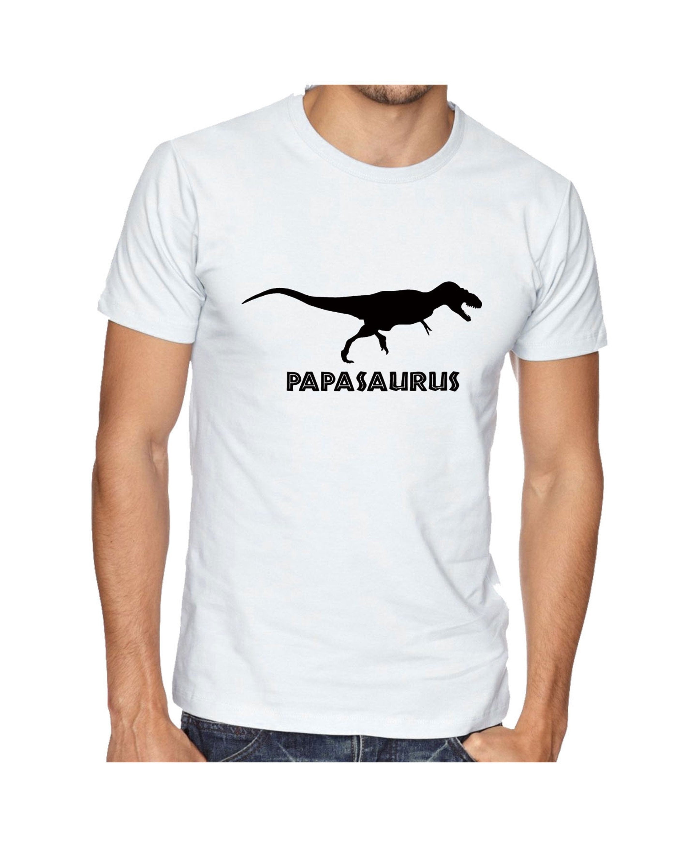 Papasaurs funny dinosaur tee shirt tshirt t-shirt gift for papa daddy dad grandad father's day christmas birthday present