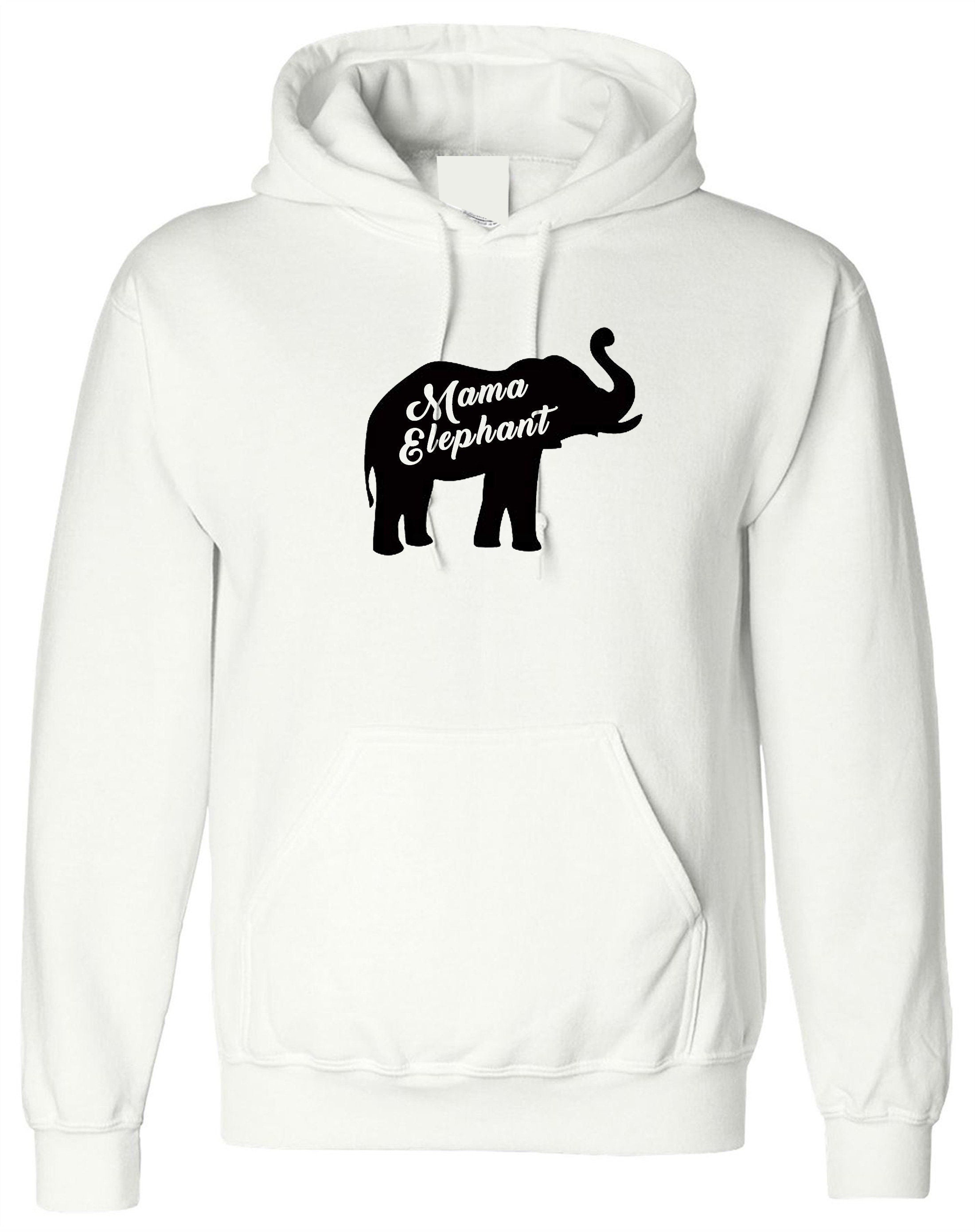 Mama elephant hoodie hoody hood hooded ladies mother's day birthday joke gift mum mama funny present christmas