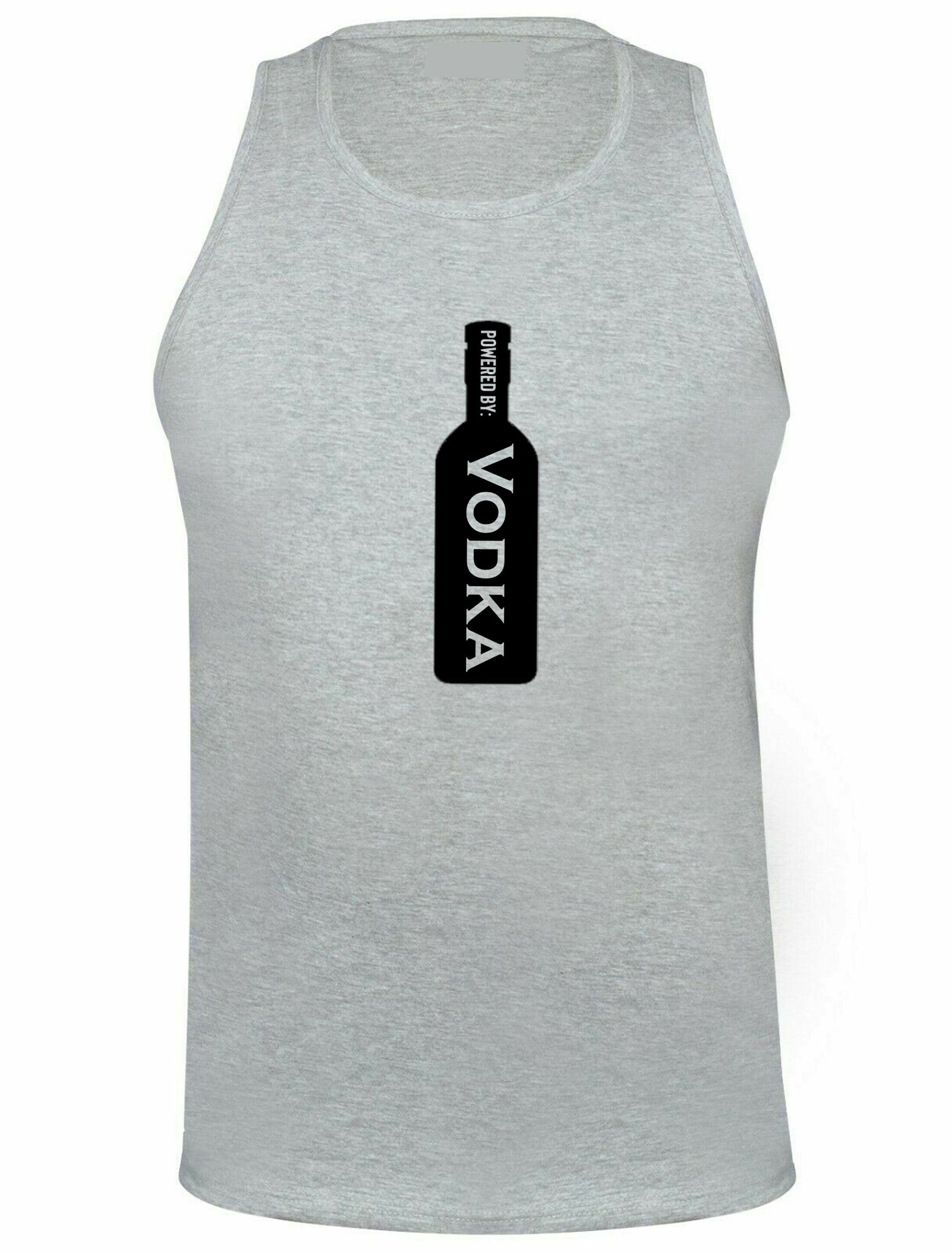 Powered by vodka vest vests gym workout yoga drunk uncle father dad beer lovers mother ladies vodka lovers funny gift womens birthday top