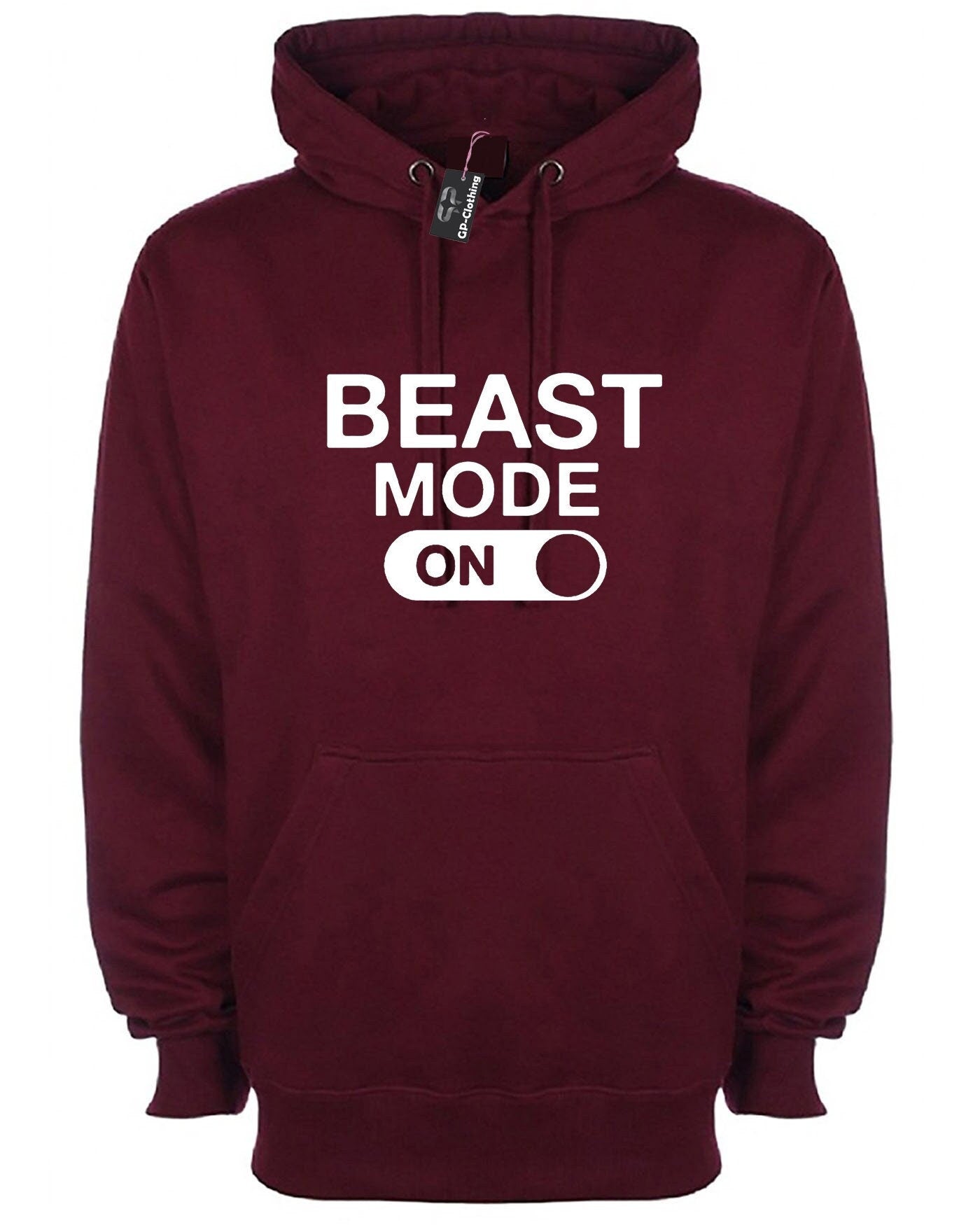 Beast mode on hoodie hoody hood hooded mens funny gym no pain no gain cardio training muscle motivation mma boxing top