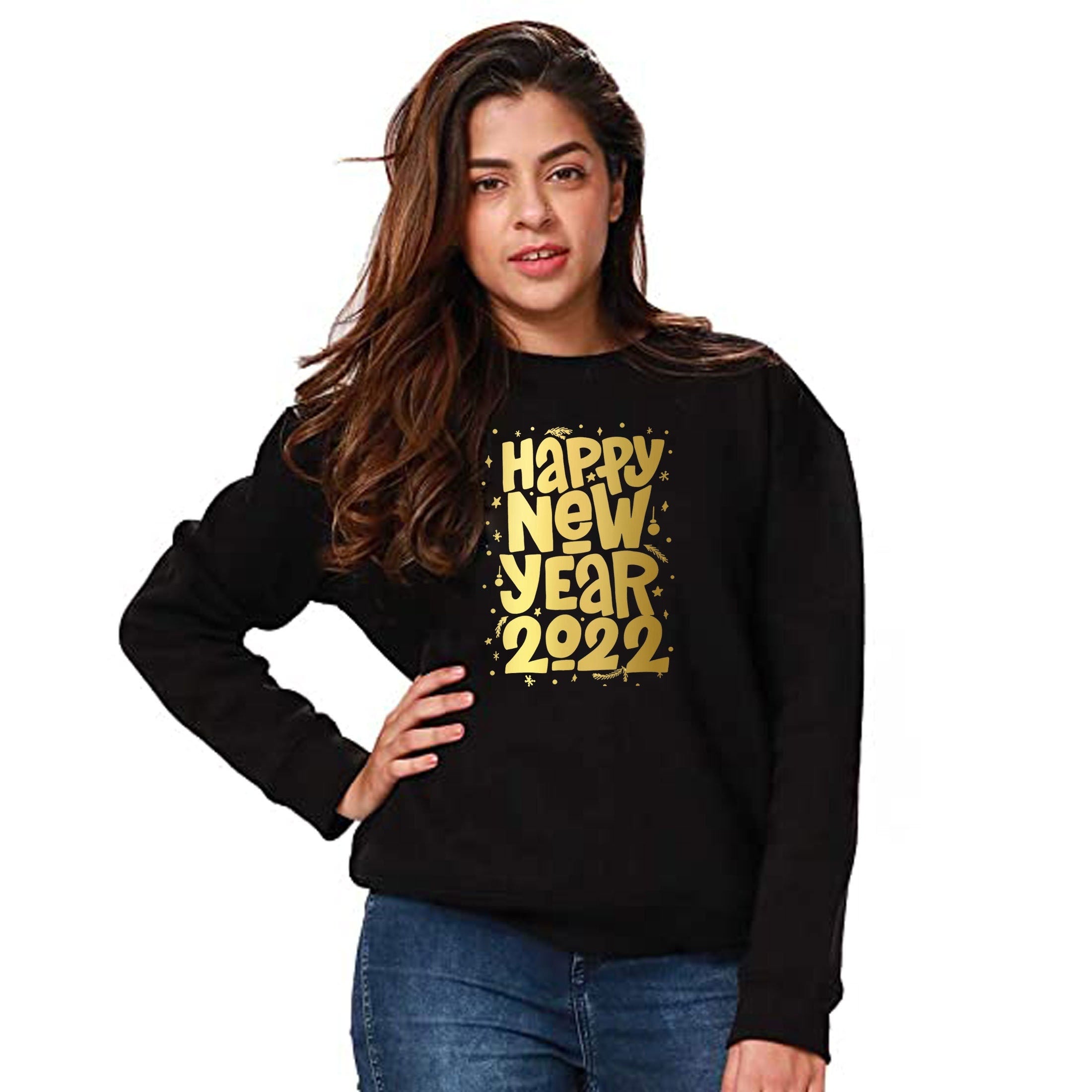 Happy new year 2022 sweatshirt jumper sweater shirt gold font couple gift joke top unisex ladies men top trending