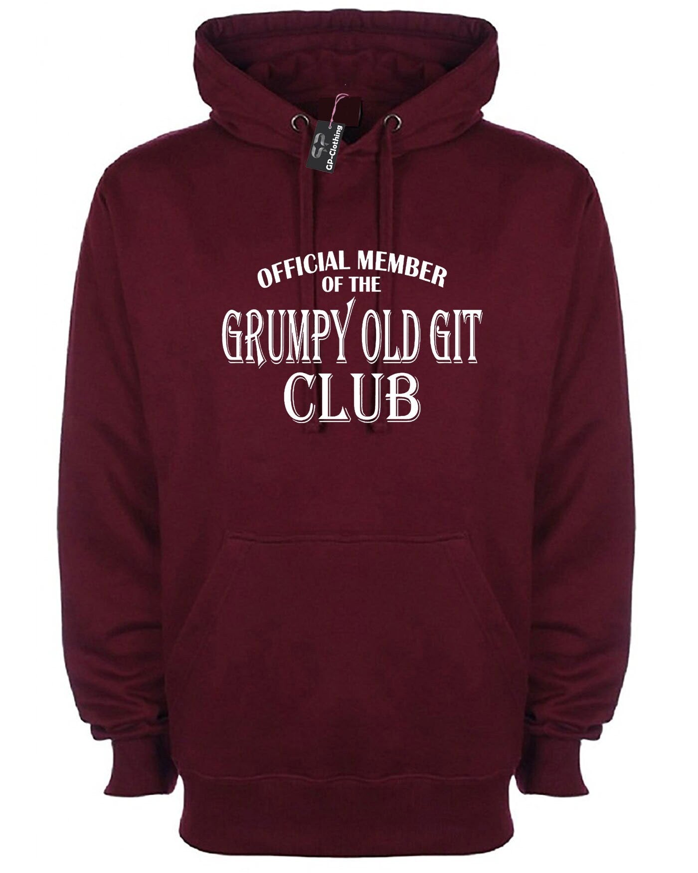 Official member of the grumpy old git club hoodie hoody hood hooded funny birthday gift present dad grandad father daddy papa