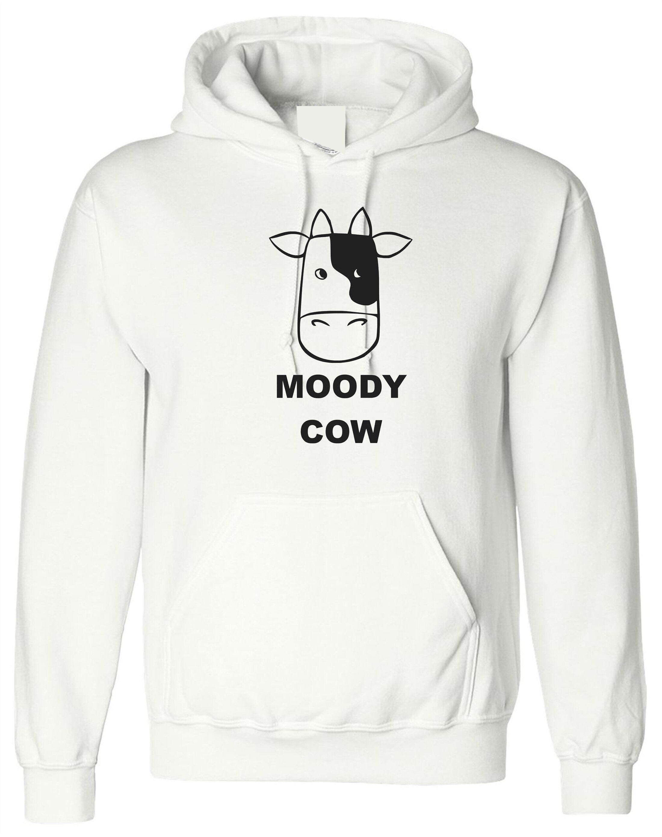 Moody cow hoodie hoody hood hooded ladies mother's day birthday joke gift mum mama funny present christmas