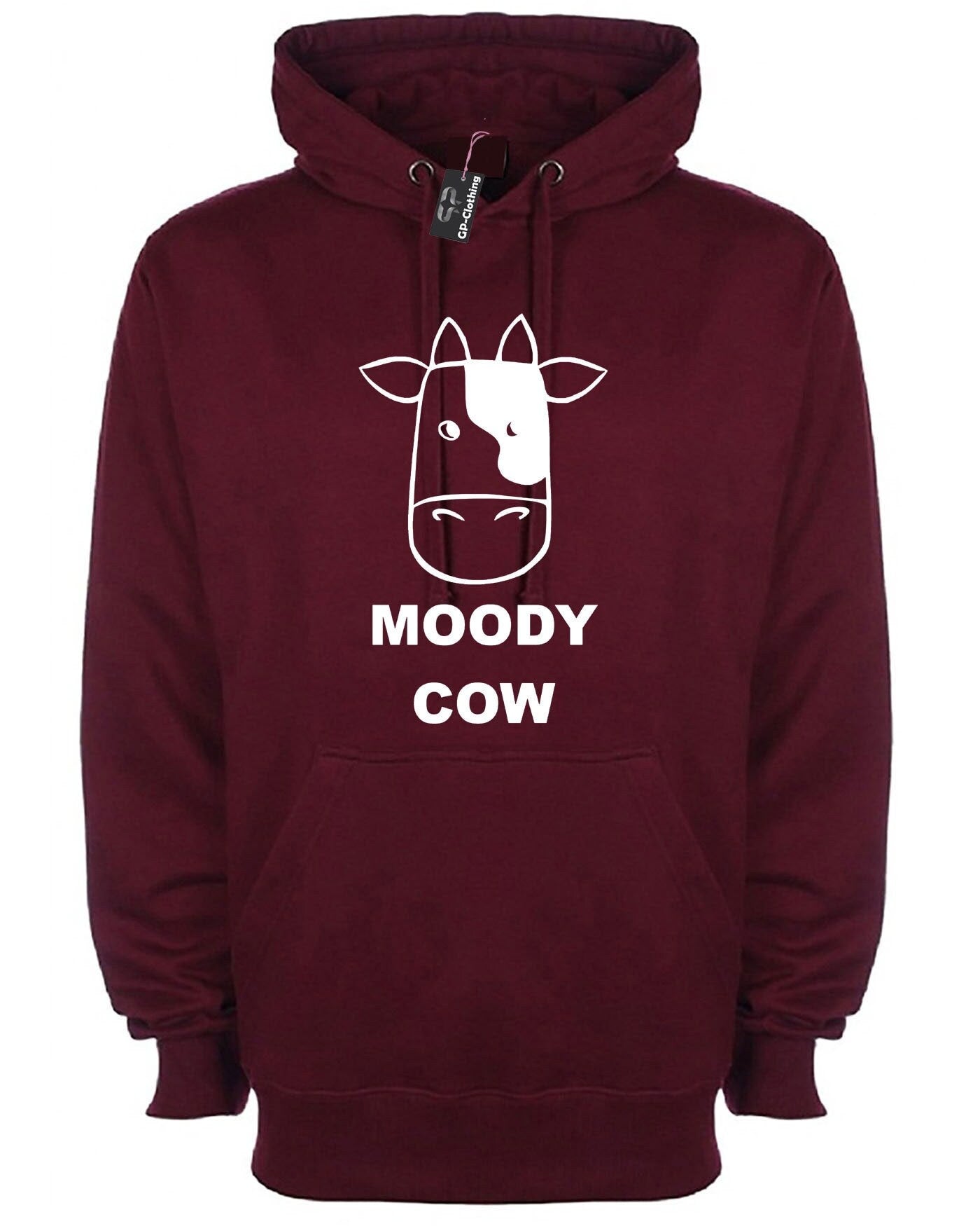 Moody cow hoodie hoody hood hooded ladies mother's day birthday joke gift mum mama funny present christmas