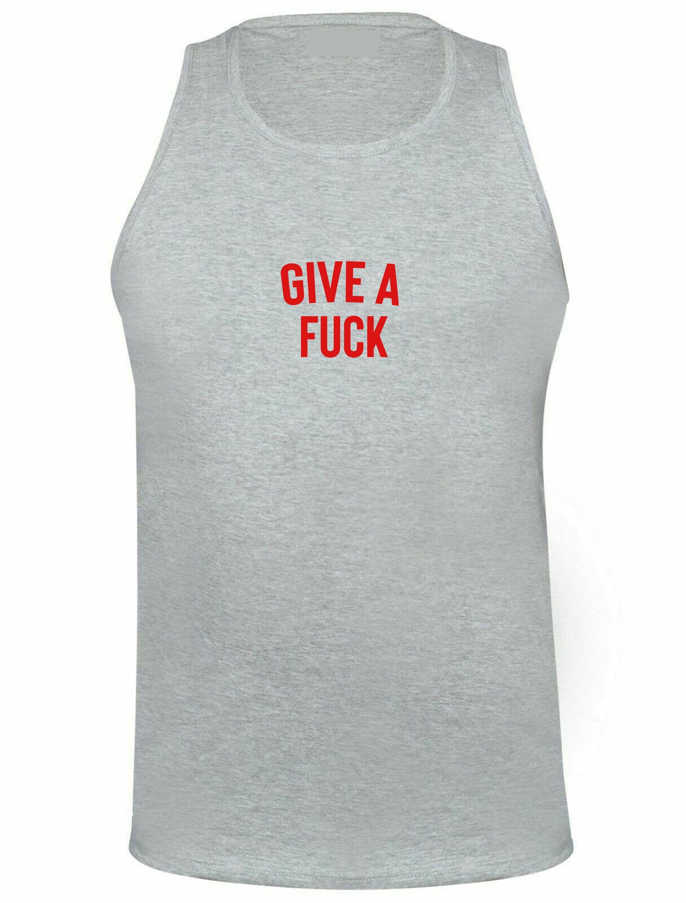 Give a f**k funny i don't give a f**k vest vests gym workout exercise jogging yoga womens ladies rude sarcastic top gift present