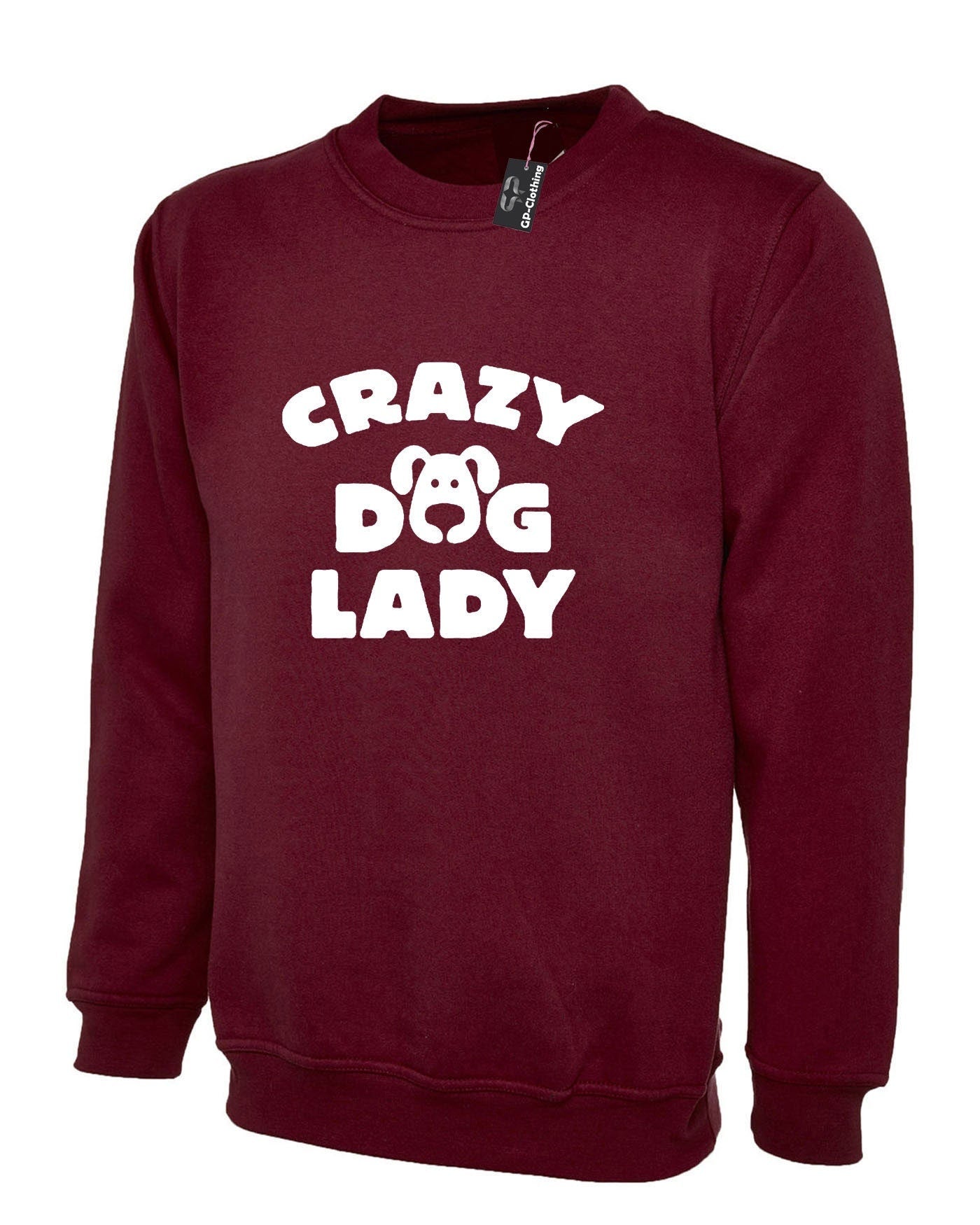 Crazy dog lady sweatshirt jumper sweater shirt funny top for womens ladies unisex gift for dog lovers birthday present xmas top