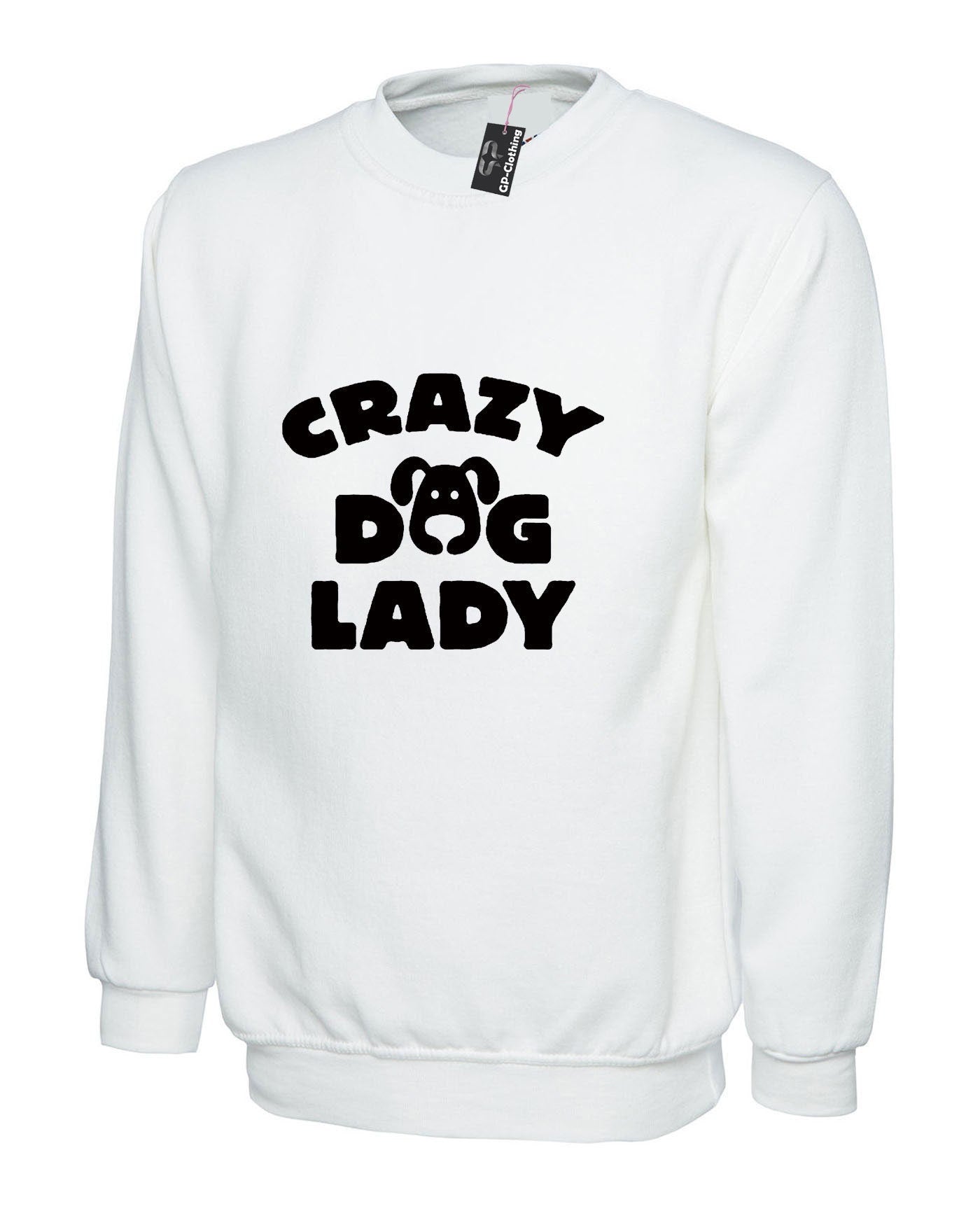 Crazy dog lady sweatshirt jumper sweater shirt funny top for womens ladies unisex gift for dog lovers birthday present xmas top