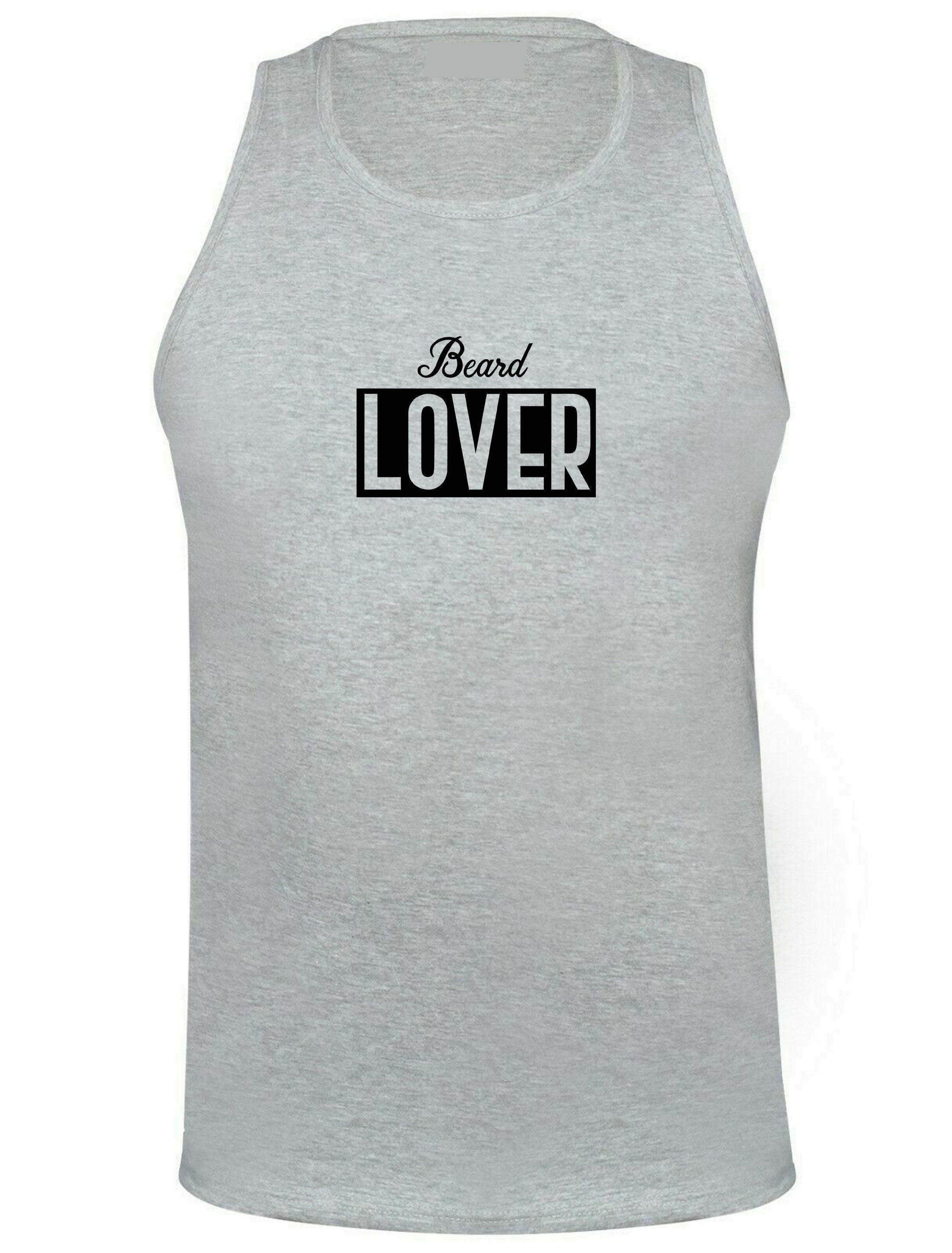 Beard lover vest vests gym workout exercise yoga jogging gift for mens beard lover birthday present unisex i love beard funny top