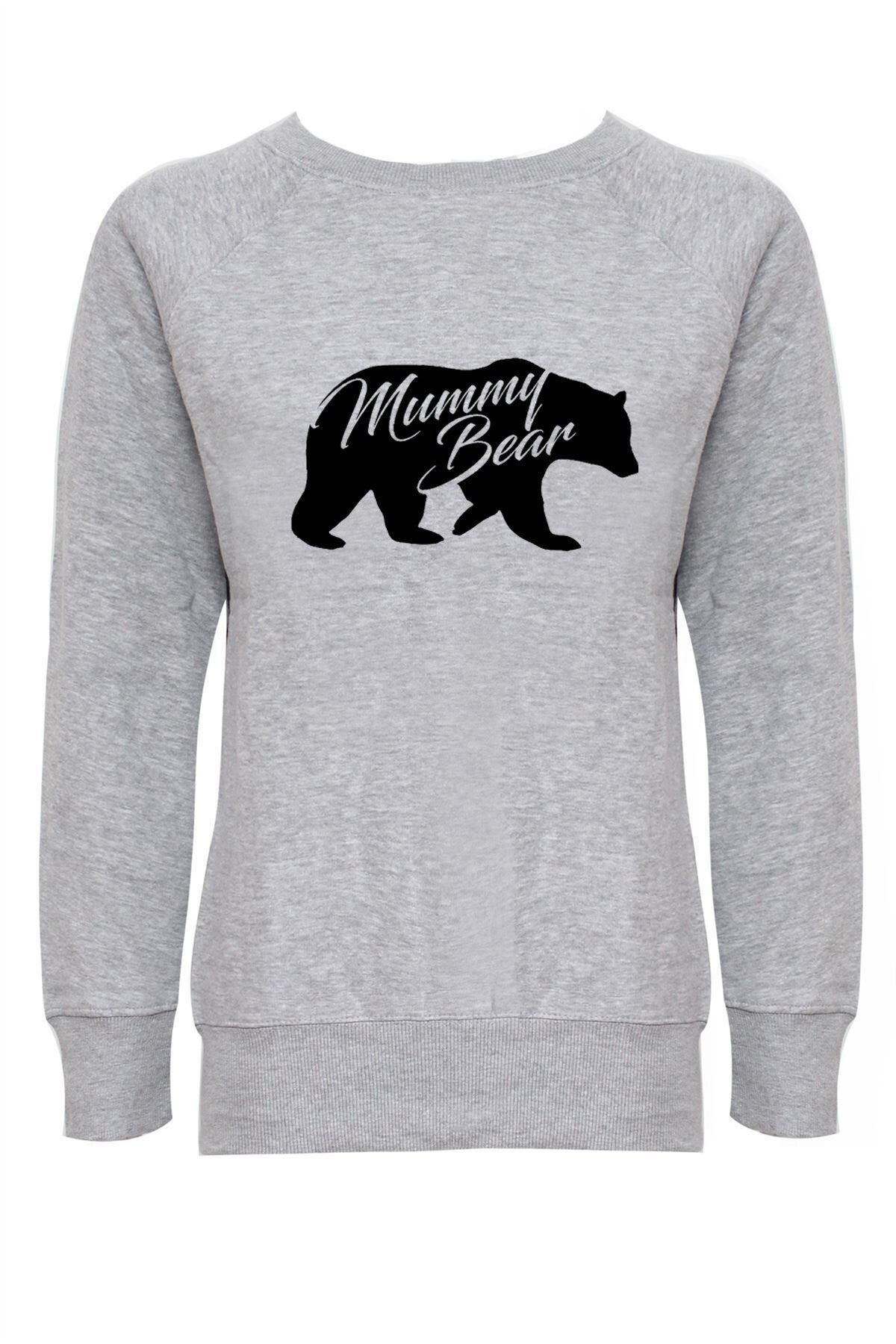 Mummy bear sweatshirt jumper sweater shirt - ladies & unisex Sizes (Unisex) womens mother's day birthday gift mum mama christmas top funny present