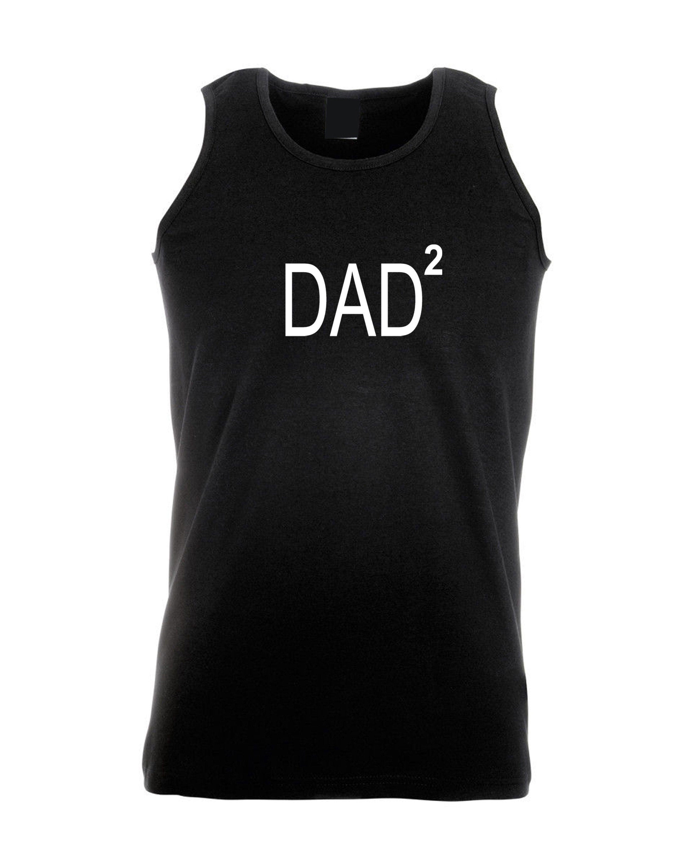 Dad 2 vest vests gym workout exercise expecting again idea mens father's day gift becoming dad of second baby top pregnancny annoucement