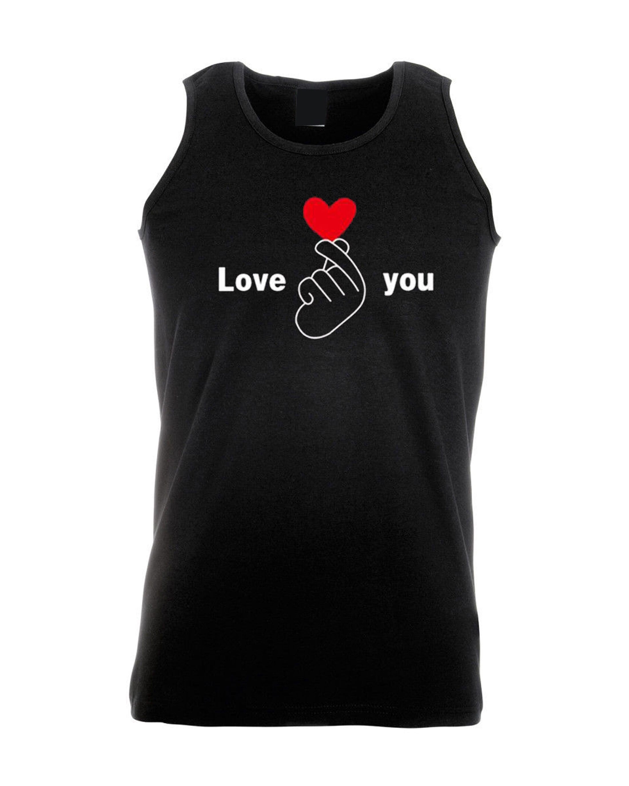 Love you vest vests gym workout exercise jogging valentines ladies gift for womens gf birthday wedding anniversary