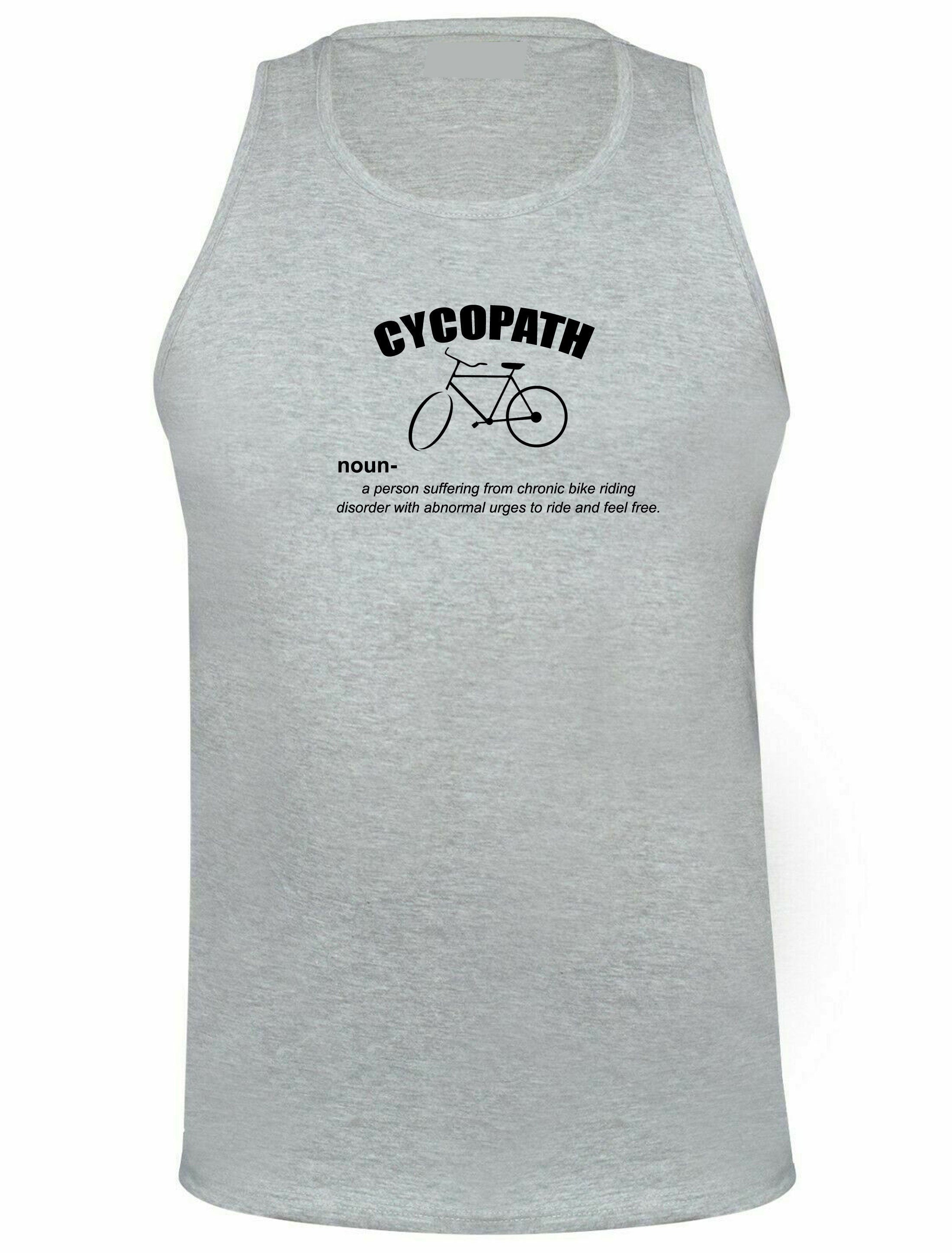 Cycopath vest vests sleeve less round neck gym workout exercise funny cycling cycle lover gift gift for womens ladies mens unisex