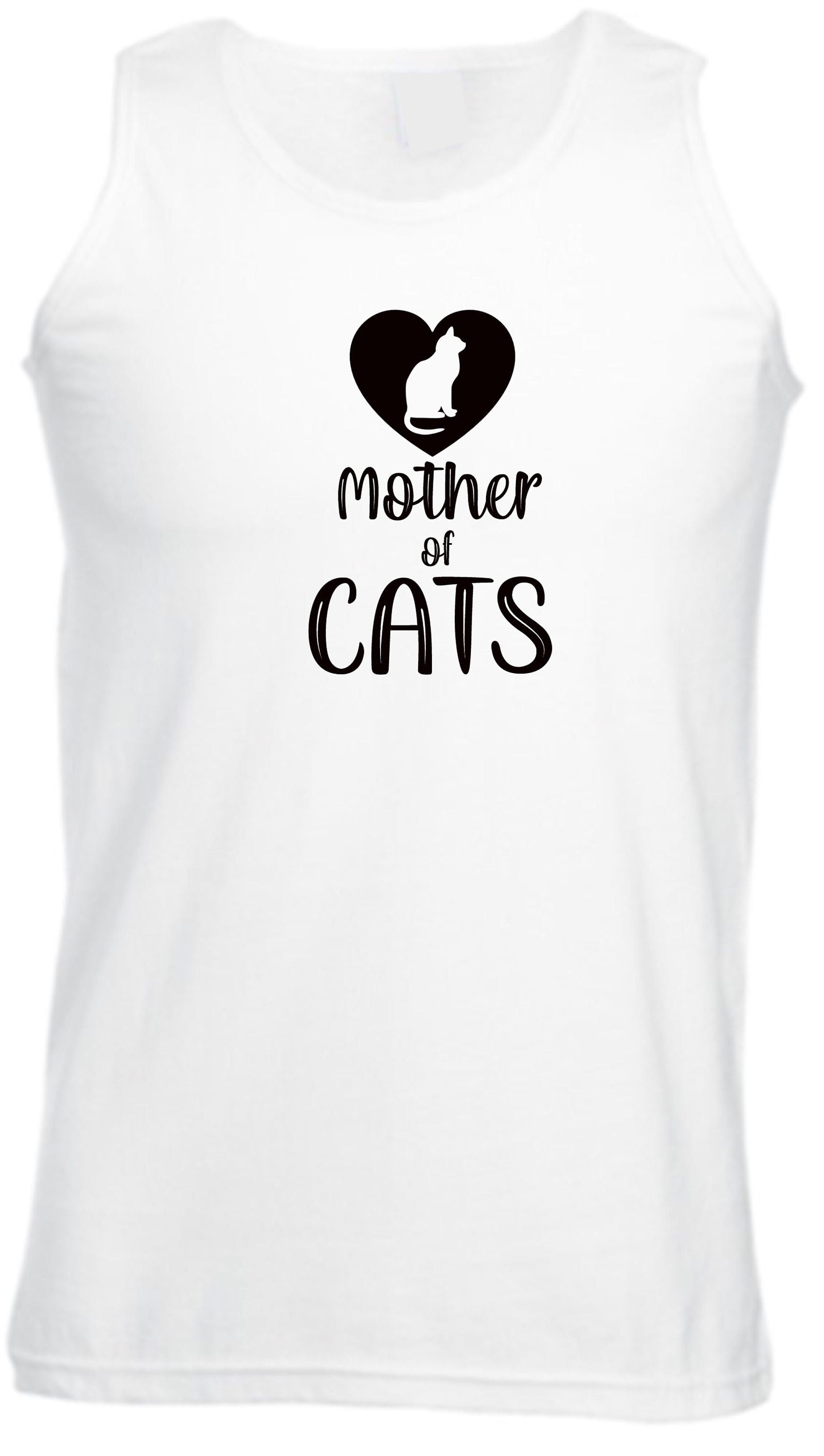 Mother of cats funny vest vests top tank gym workout ladies womens birthday gift xmas top christmas present for cat lovers parody joke