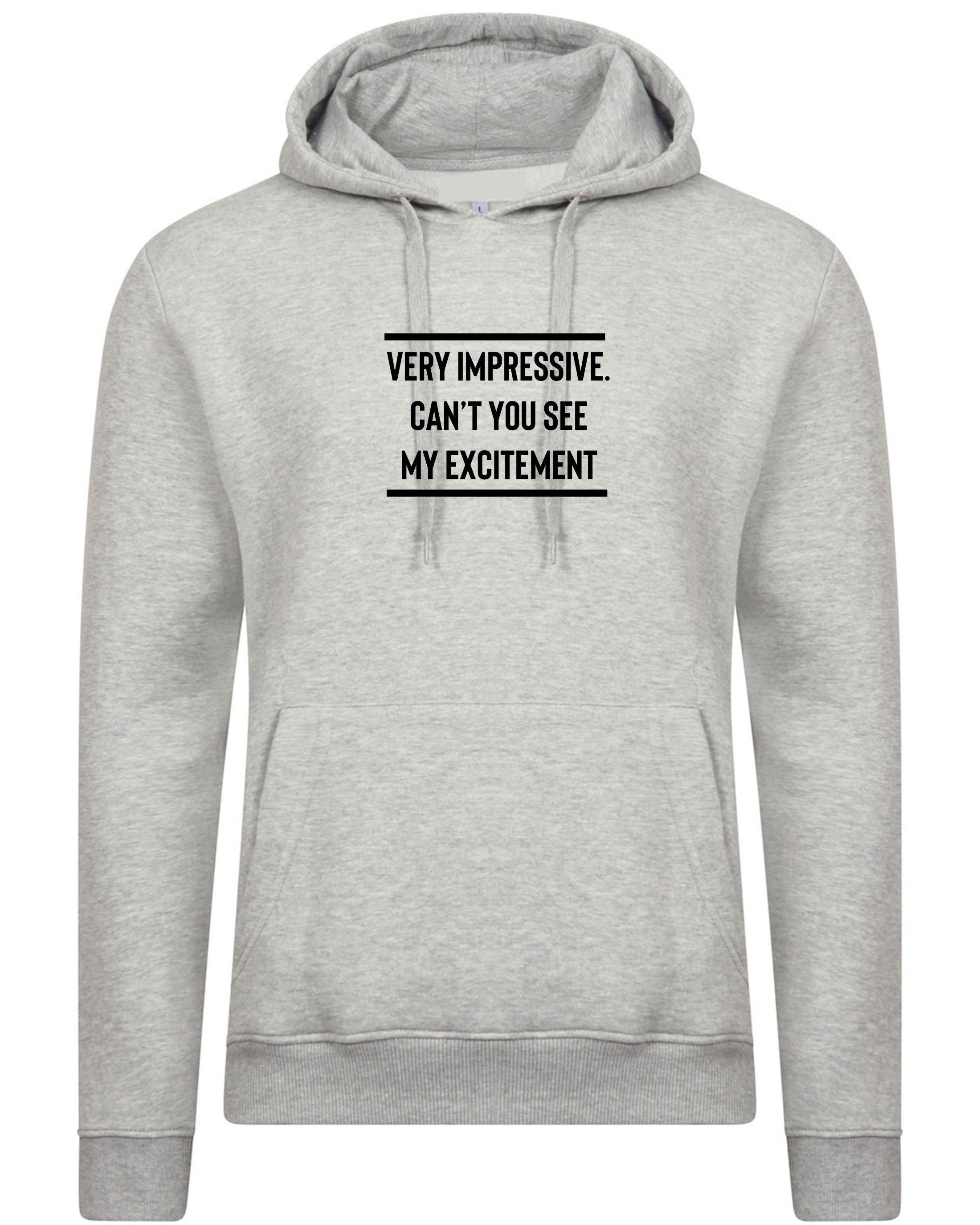 Very impressive, can't you see my excitement funny hoodie hoody hood hooded rude sarcastic joke ladies mens unisex top