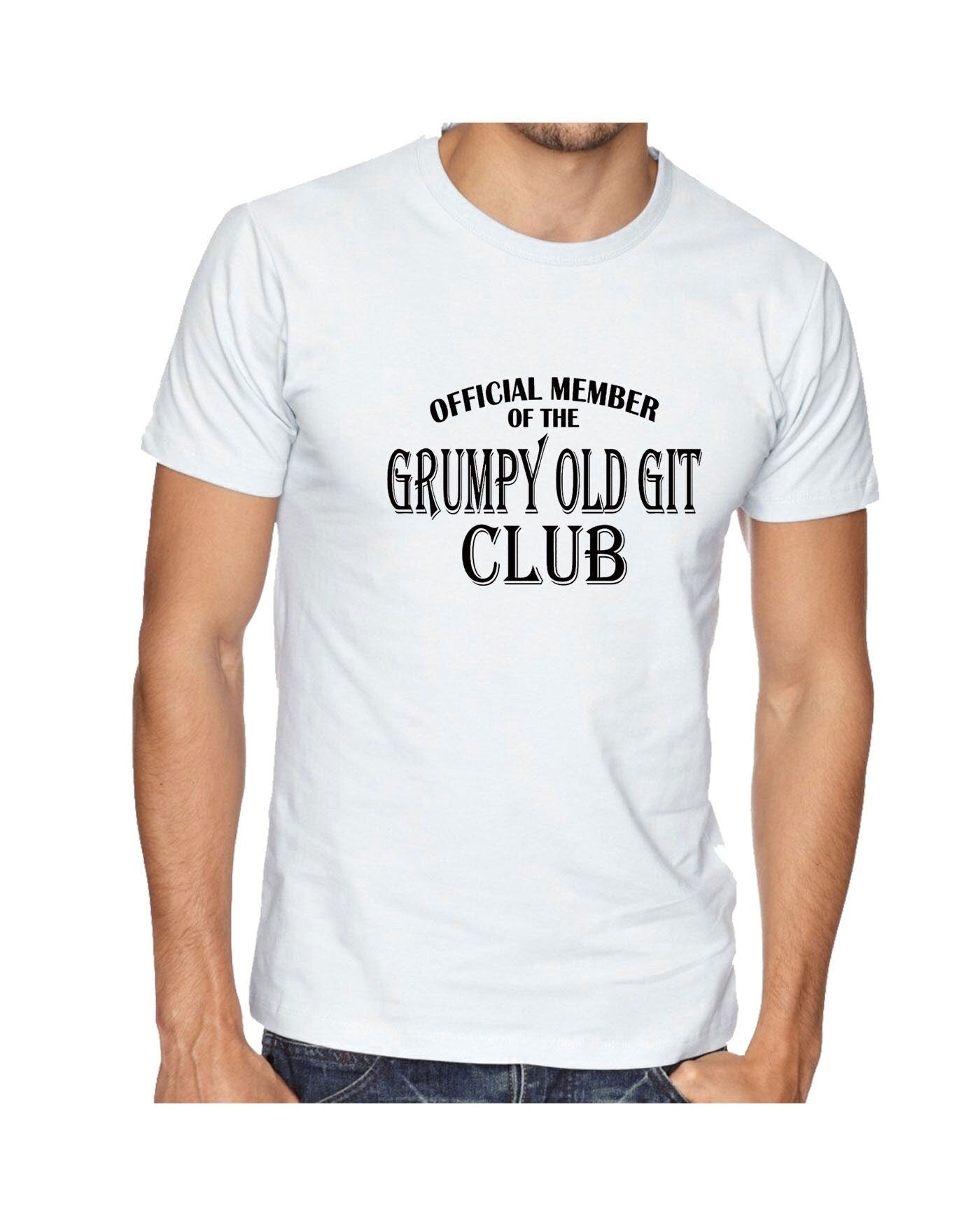 Official member of the grumpy old git club tshirt t-shirt t shirt tee shirt funny birthday gift present dad grandad father daddy papa