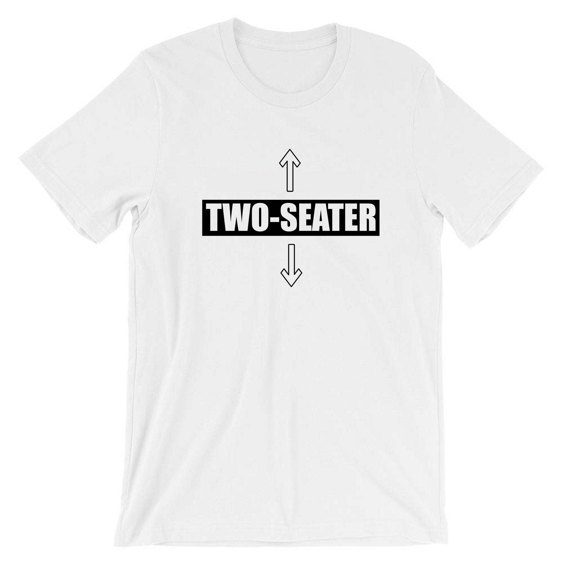 Two seater funny mens naughty t shirt t-shirt tshirt tee shirt flirty gift for friend sarcastic humorous present birthday