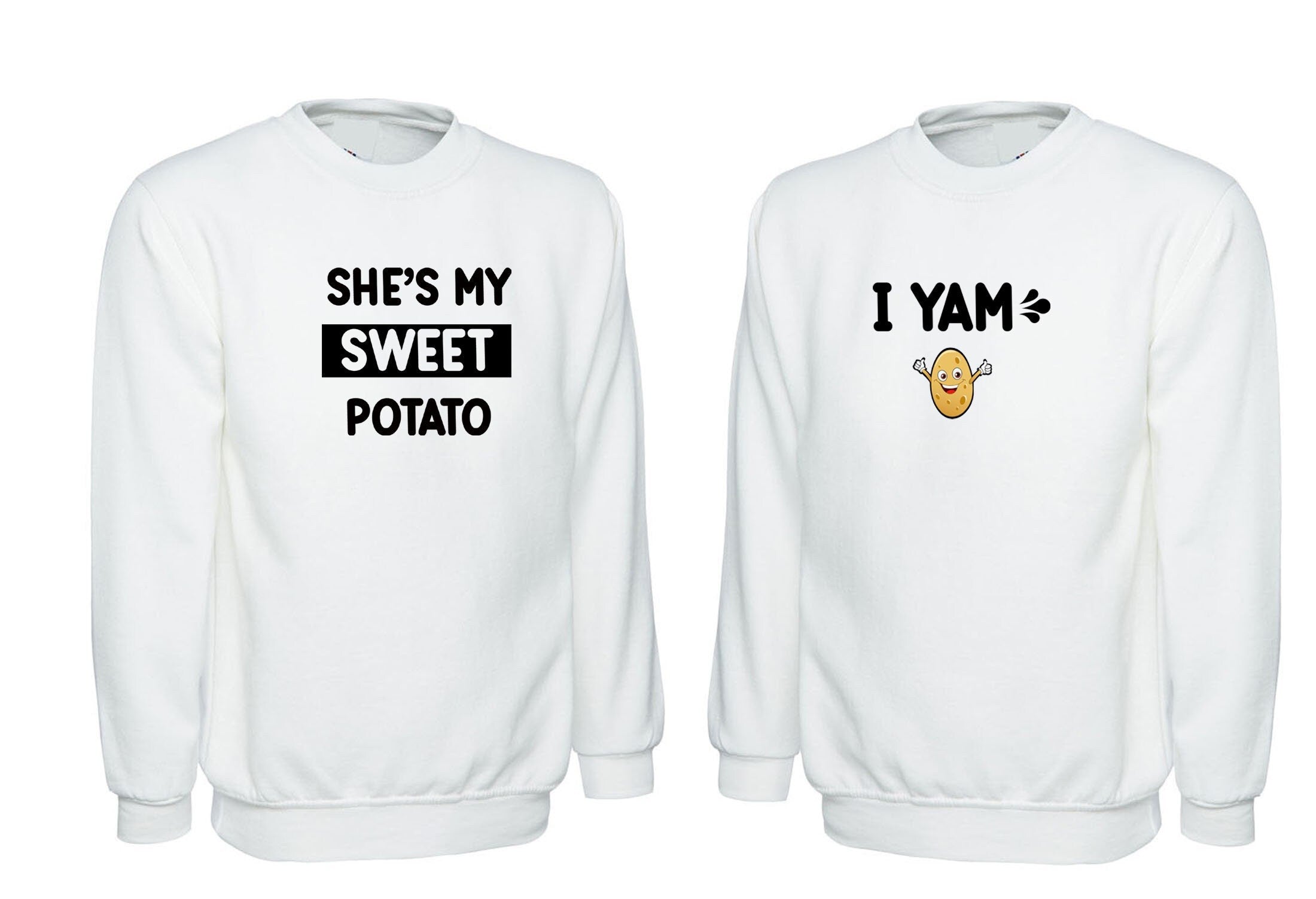 Couple matching funny shirts sweetpotato sweatshirt jumper sweater shirt joke married anniversary valentine's day unisex gf bf