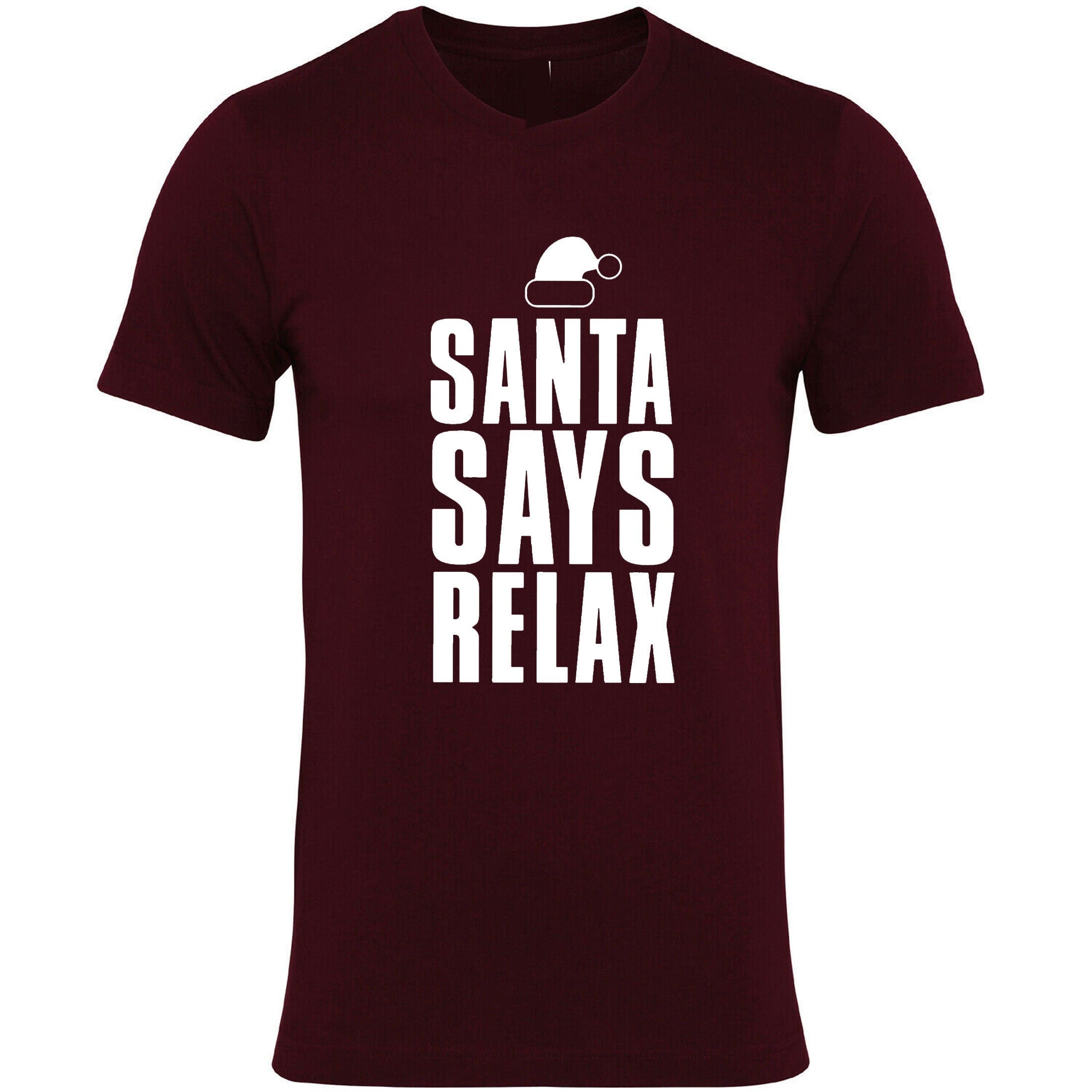 Womens santa says relax novelty christmas t shirt t-shirt tshirt tee shirt ladies xmas festive funny dope swag present mens unisex