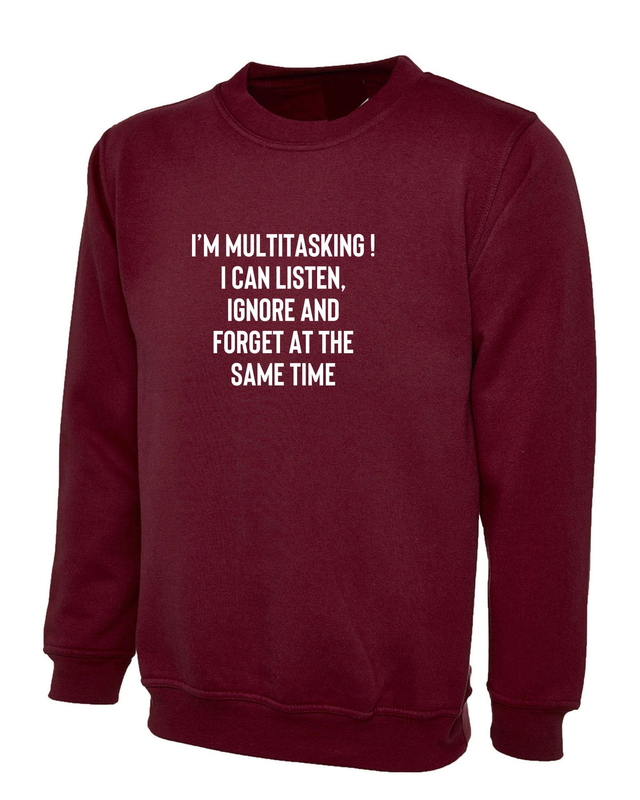 I'm multitasking funny joke lazy rude sarcastic humorous sweatshirt jumper sweater shirt unisex gift birthday