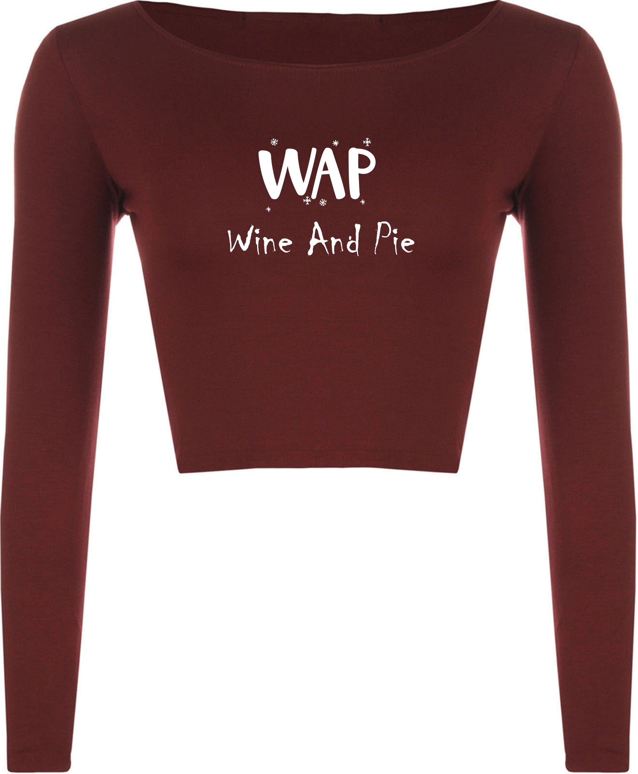 Wap lover funny crop tops croptop crop-tops wine and pie lovers wine lovers christmas social present womens ladies gift holidays