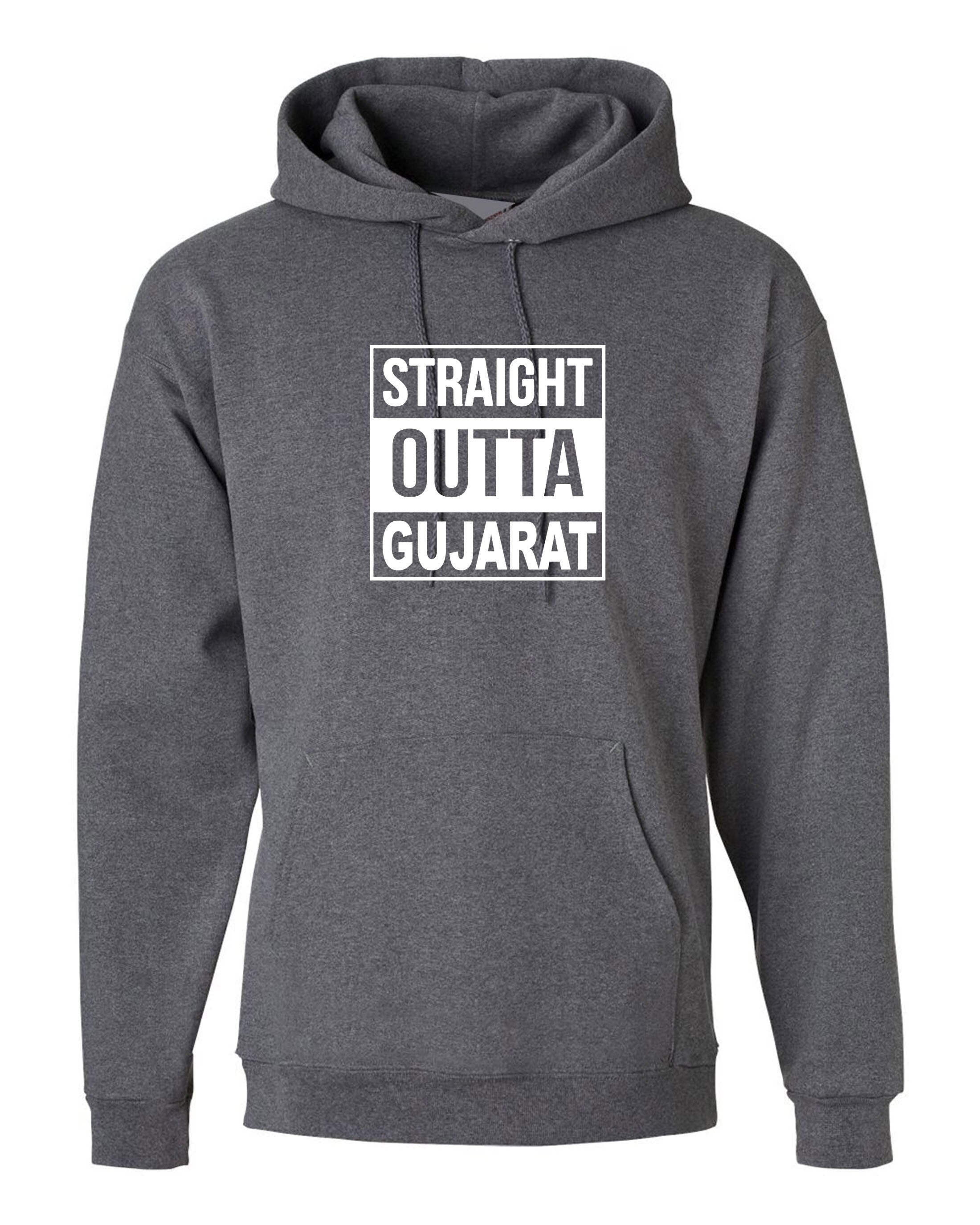 Straigth outta gujarat funny indian gujarati hoodie hoody hood hooded garba navratri dandiya dance gift for gujarati friend