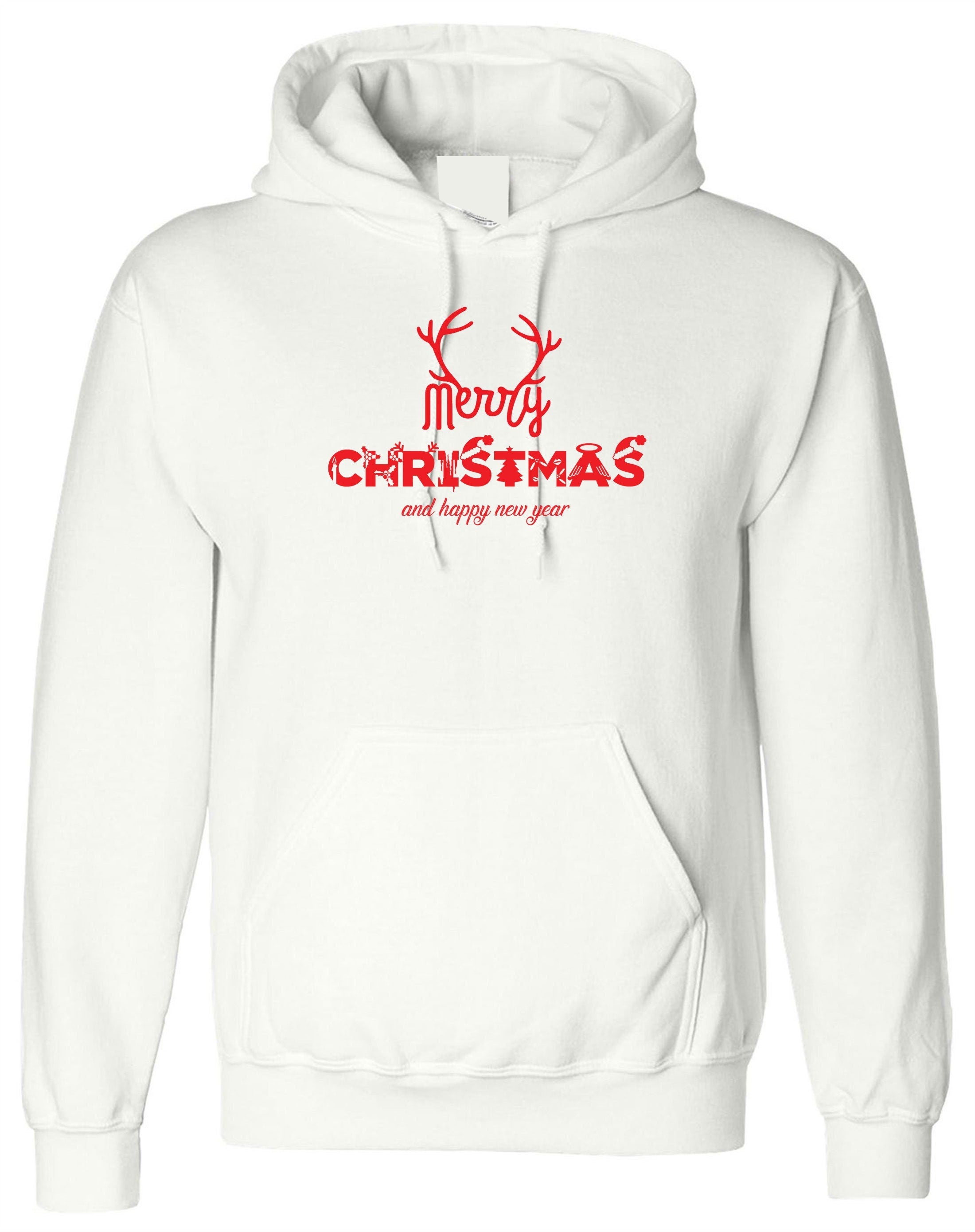 Merry christmas and happy new year hoodie hoody hood hooded gift xmas present unisex top ladies mens womens top trending