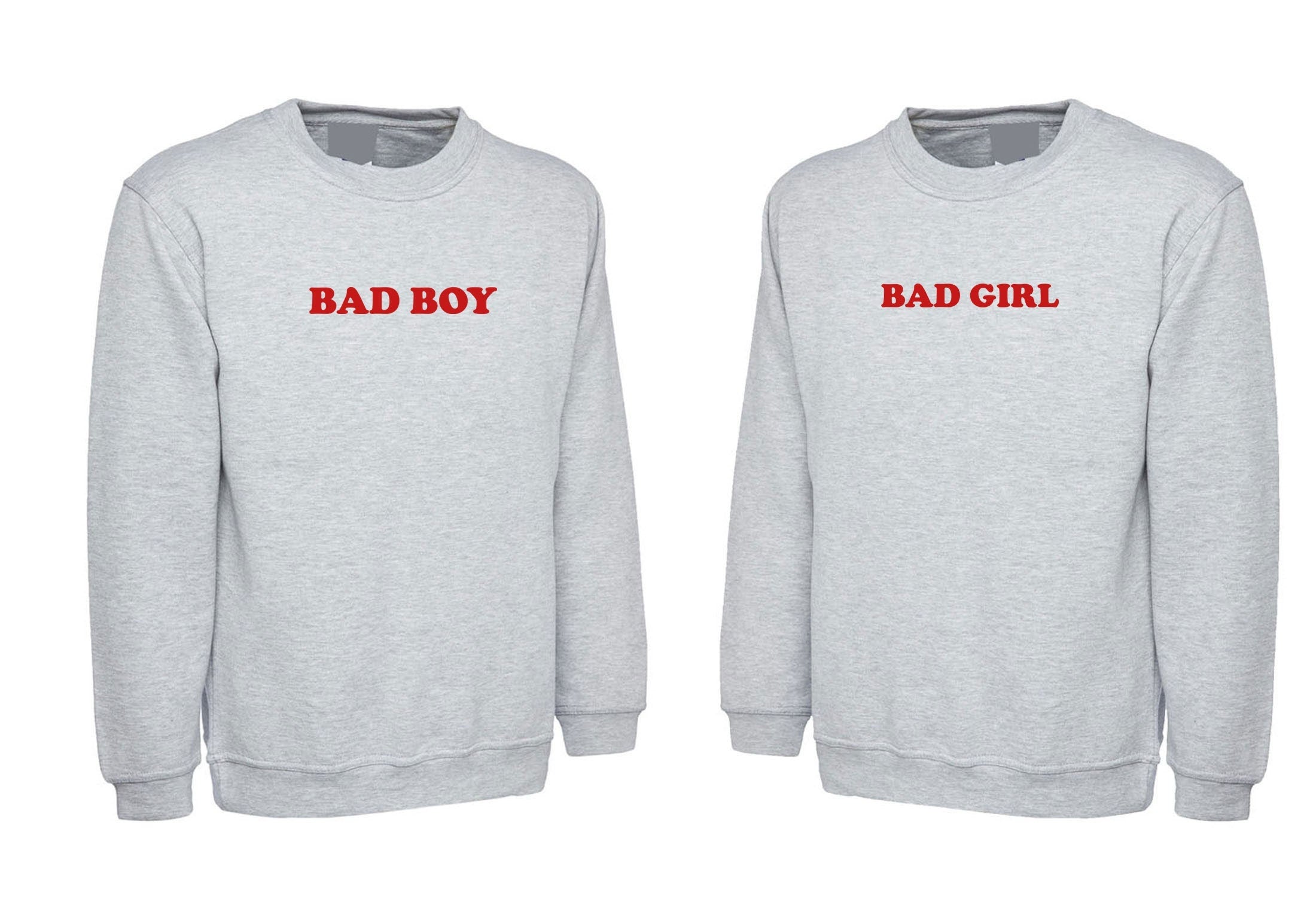 Couple matching shirts bad boy bad girl boyfriend girlfriend naughty couple funny valentine's gift outfit sweatshirt jumper sweater shirt