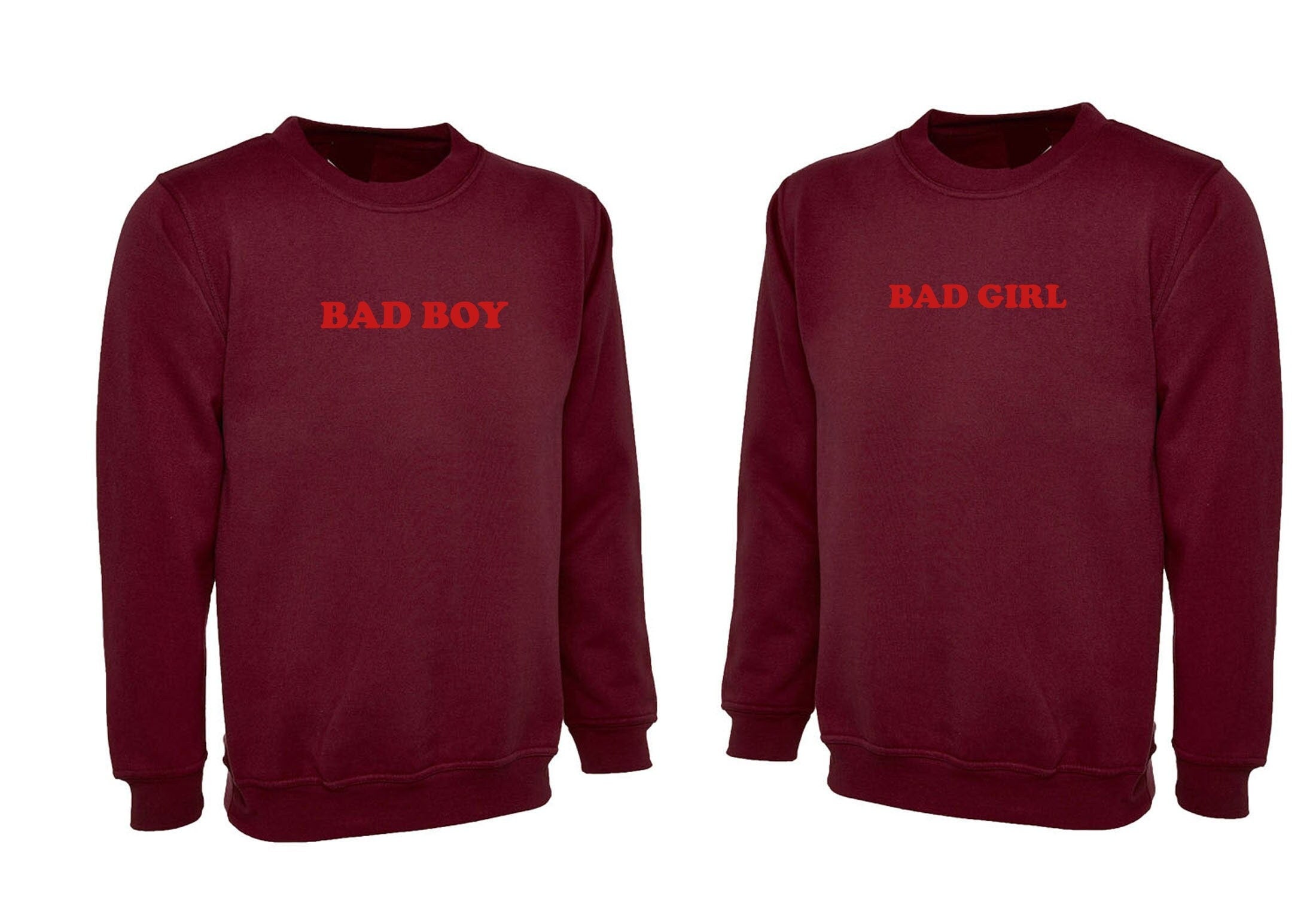 Couple matching shirts bad boy bad girl boyfriend girlfriend naughty couple funny valentine's gift outfit sweatshirt jumper sweater shirt