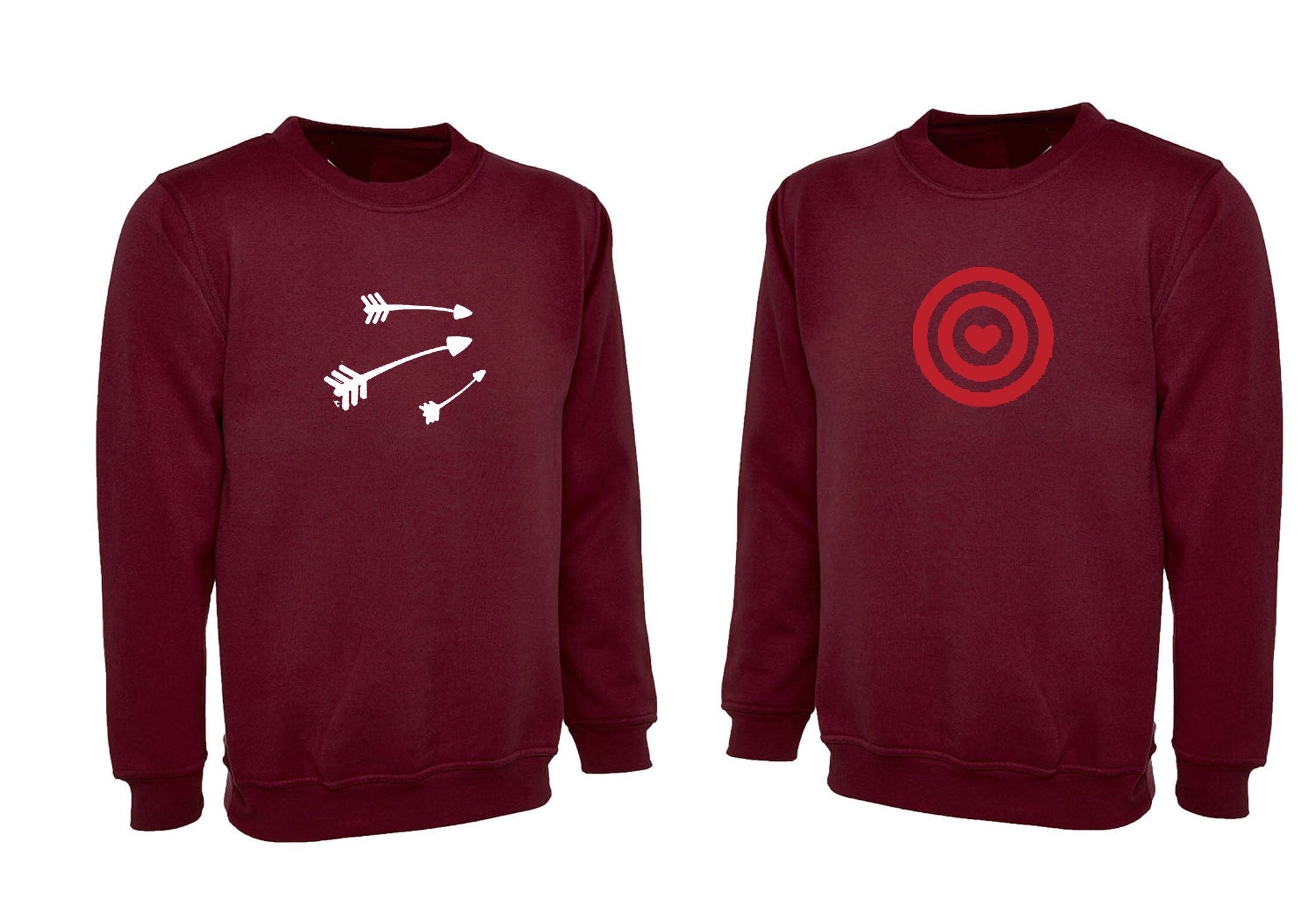 Couple matching shirts archery love arrow in target heart husband wife gf bf funny valentine's gift outfit sweatshirt jumper sweater shirt