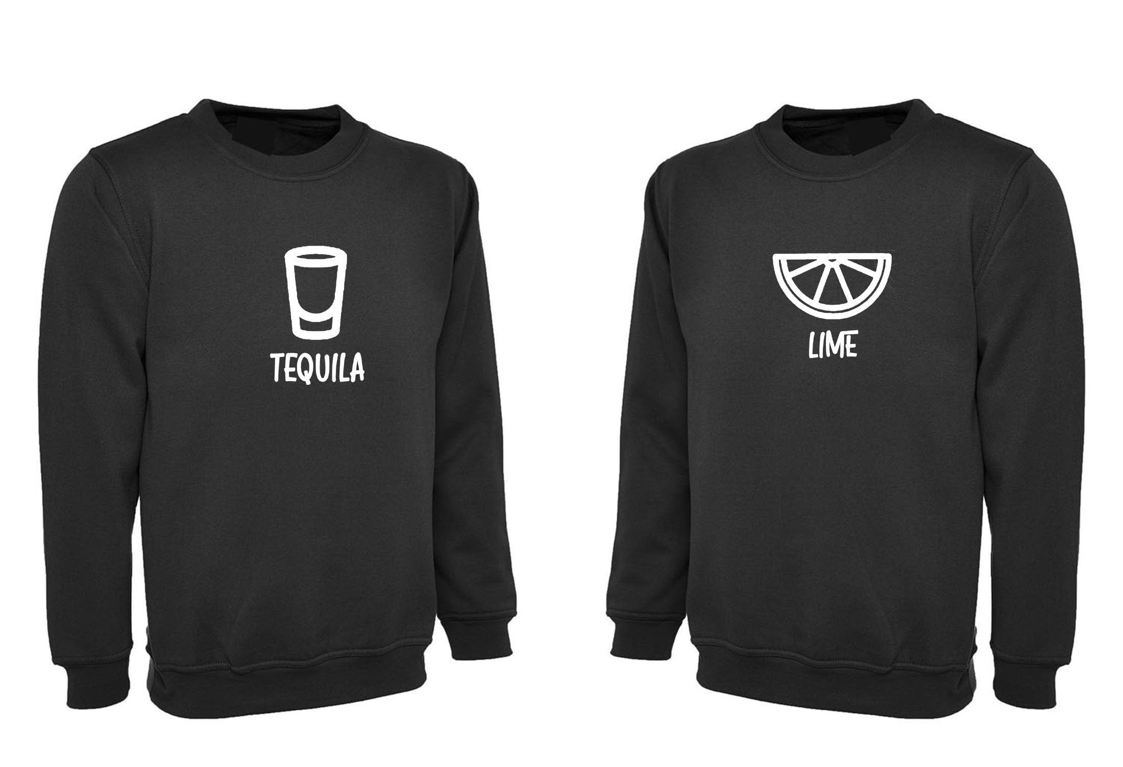 Couple matching shirts tequila & lime drink couple funny husband wife gf bf funny valentine's gift outfit sweatshirt jumper sweater shirt