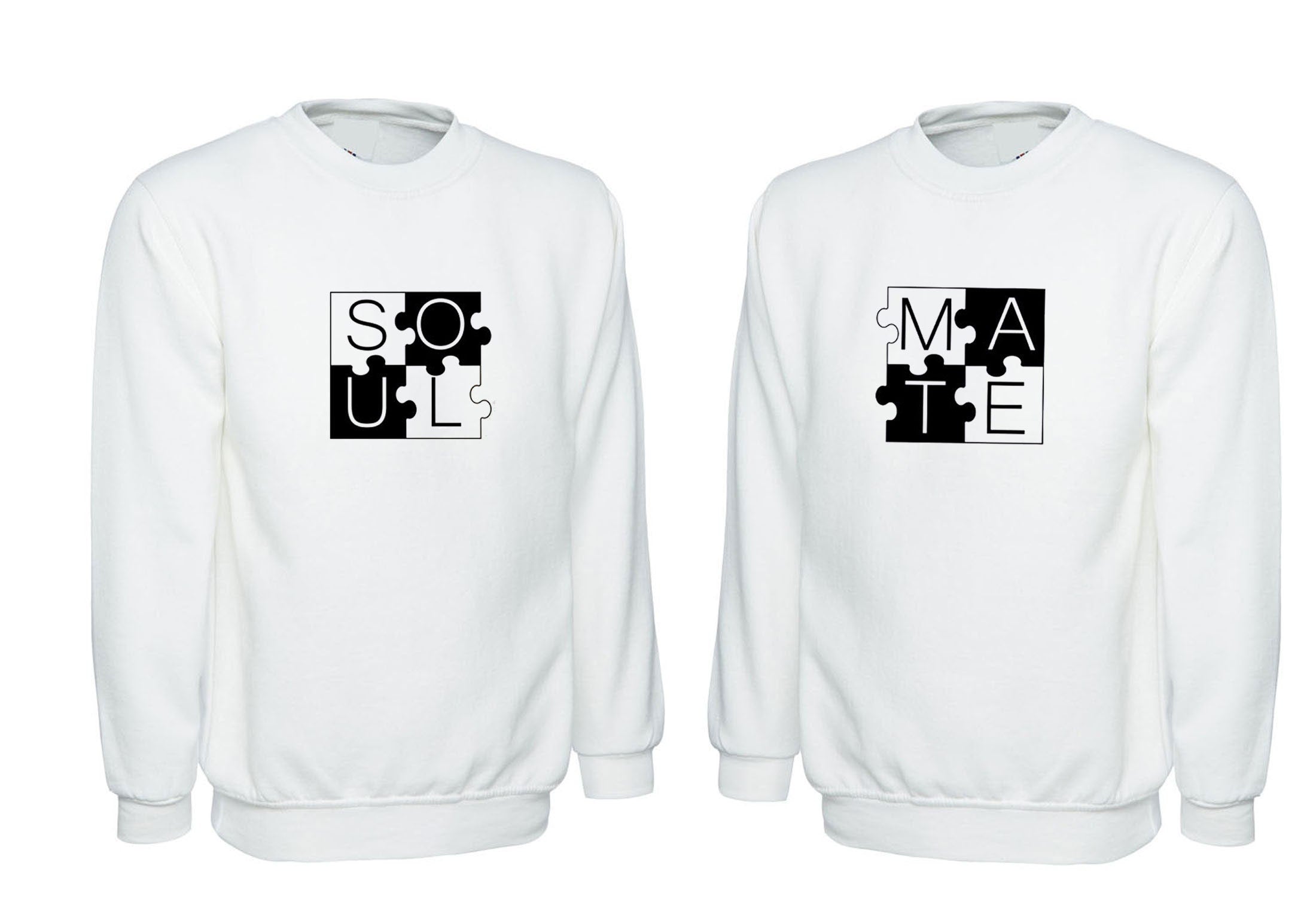 Couple matching shirts soul mates gf bf valentine's gift outfit sweatshirt jumper sweater shirt funny gift wedding engagement.