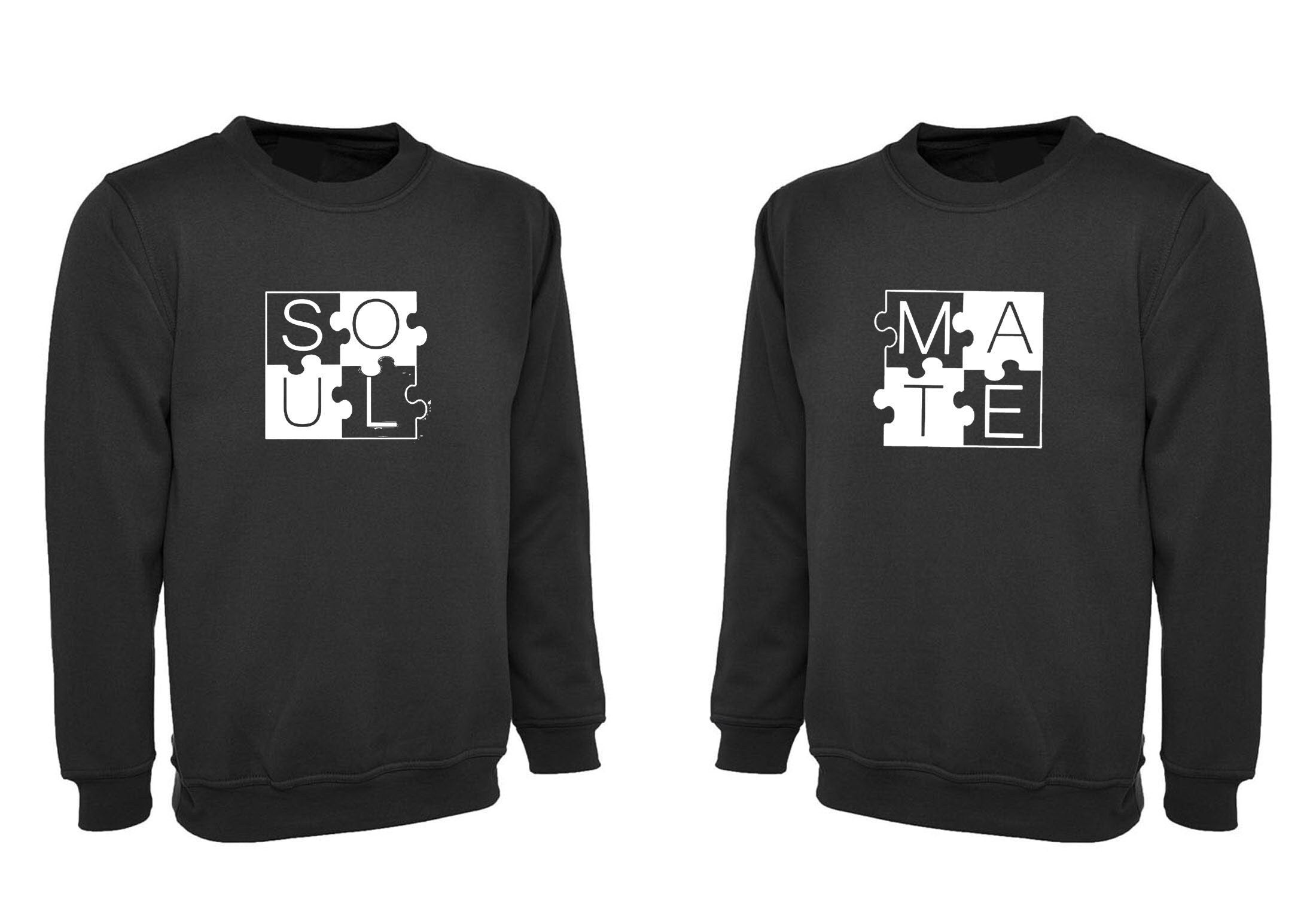 Couple matching shirts soul mates gf bf valentine's gift outfit sweatshirt jumper sweater shirt funny gift wedding engagement.