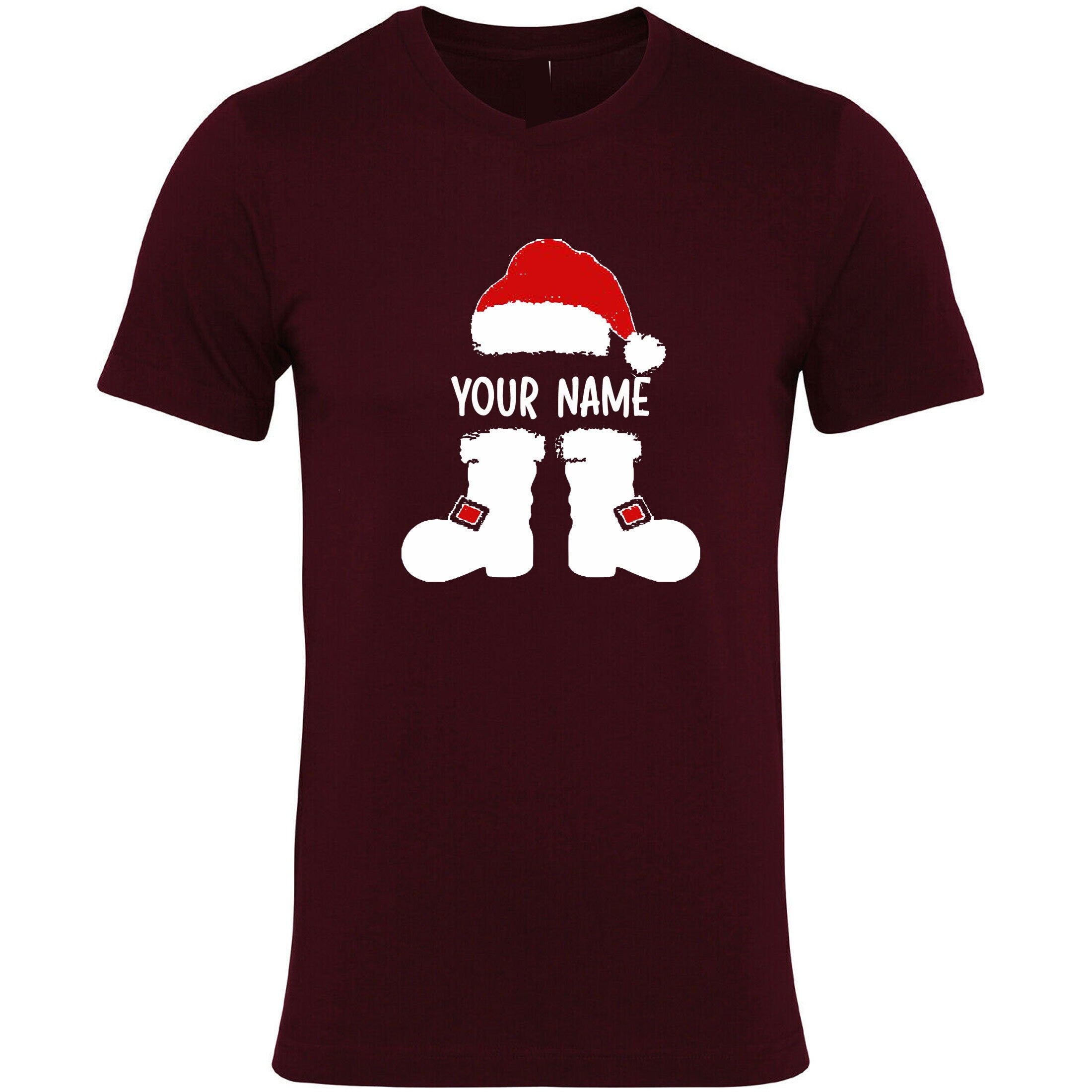 Santa claus with your name funny merry christmas t-shirt t shirt tshirt tee shirt personalized customized your name gift present holiday