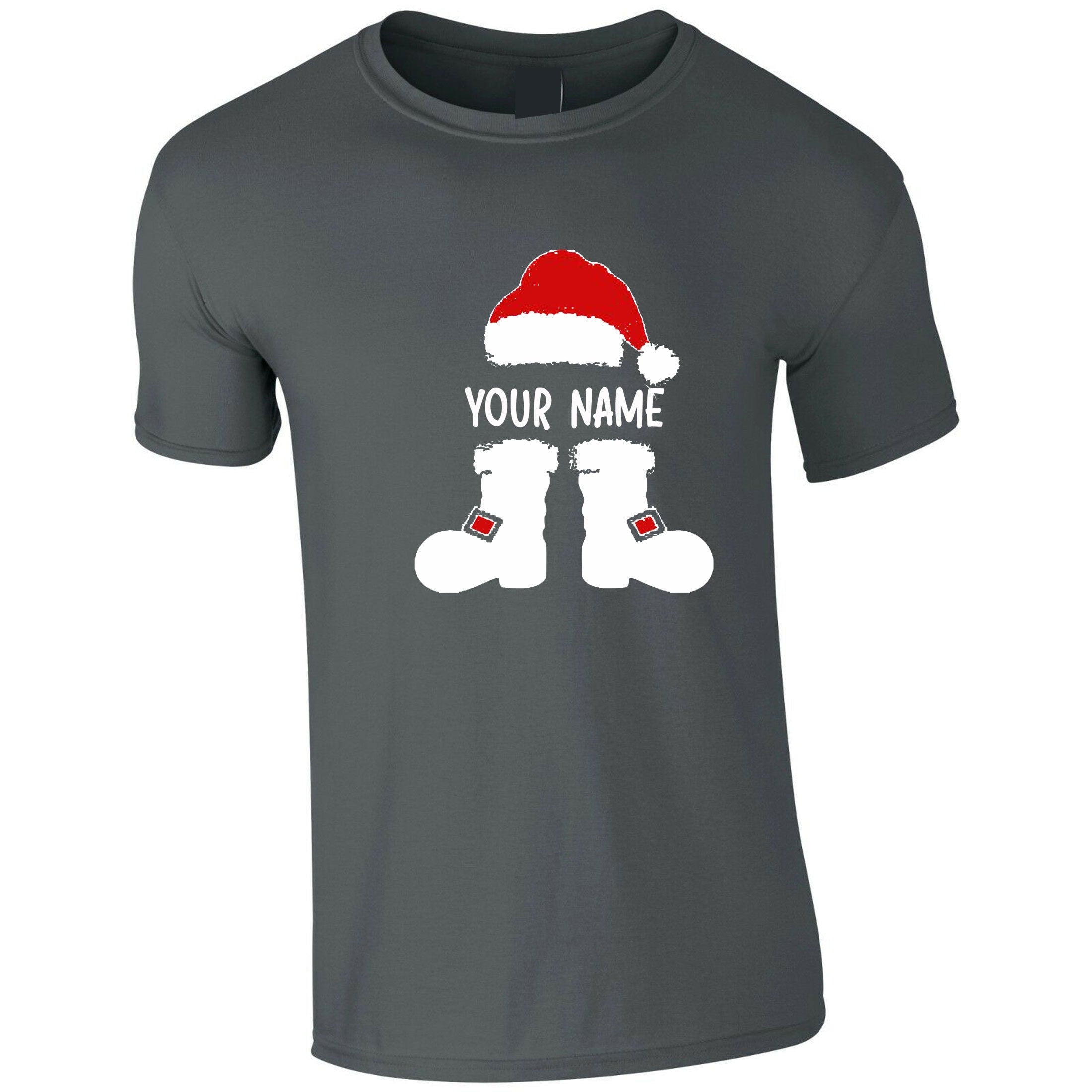 Santa claus with your name funny merry christmas t-shirt t shirt tshirt tee shirt personalized customized your name gift present holiday