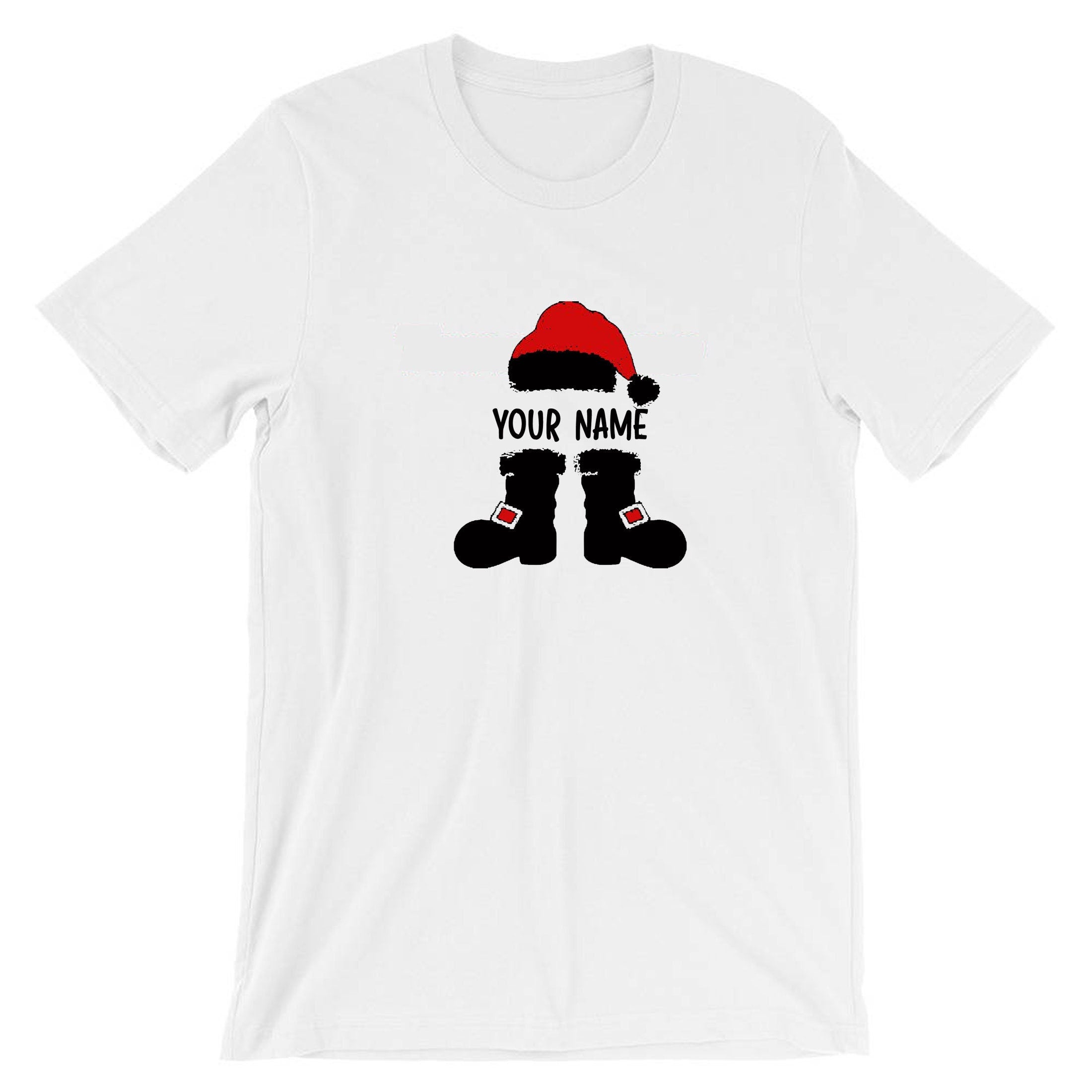 Santa claus with your name funny merry christmas t-shirt t shirt tshirt tee shirt personalized customized your name gift present holiday